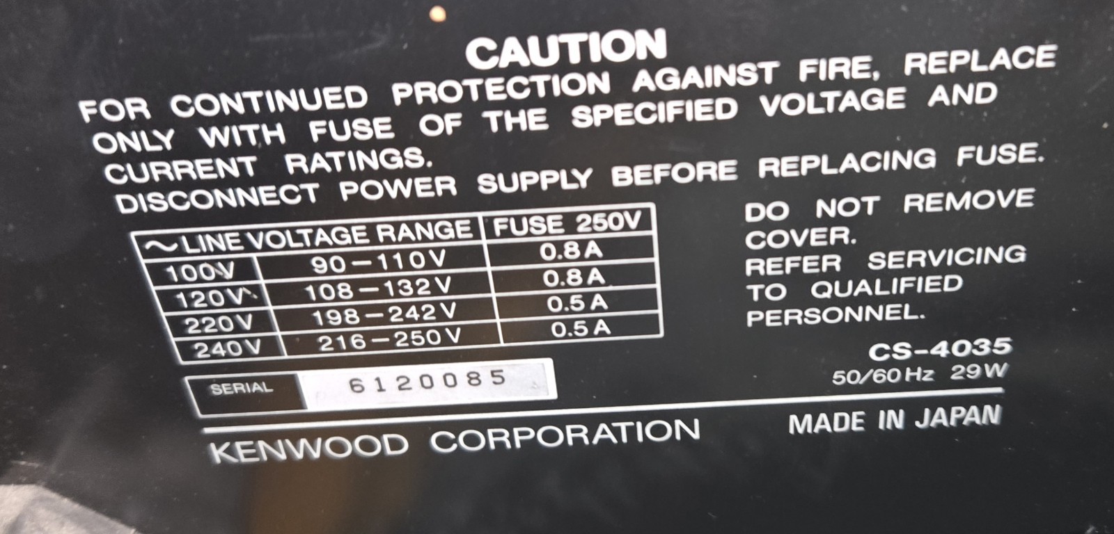 Kenwood CS4035 40MHz Scope, excellent working condition