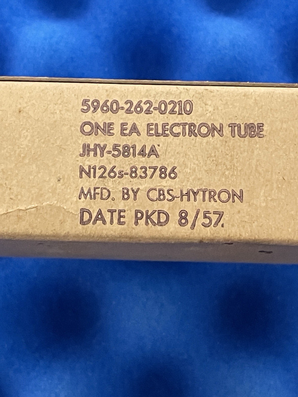 ONE CBS Hytron 5814A Tube / Square Get Amplitrex Tested Strong & BALANCED 12AU7