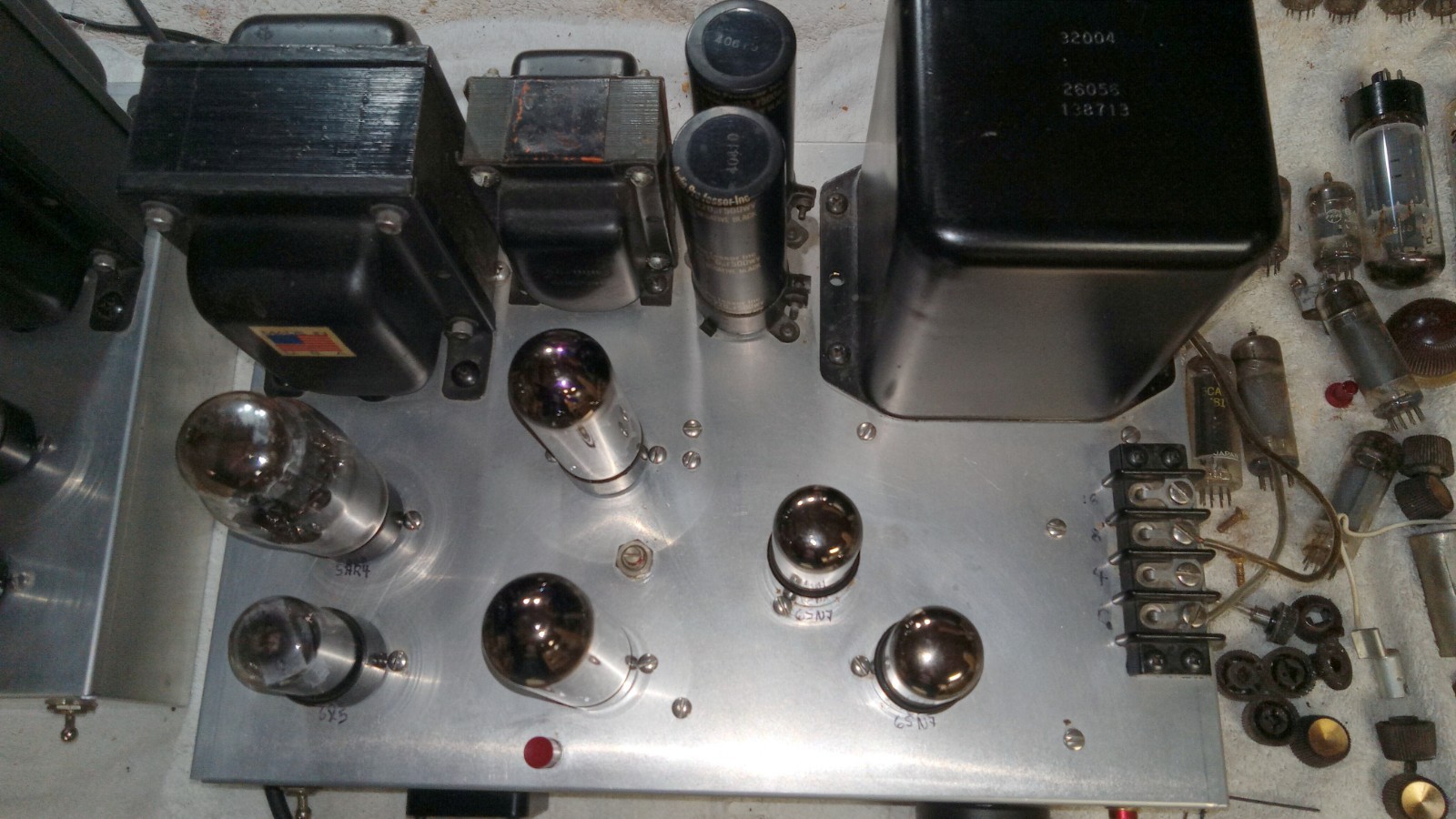 Pair KT77 Tube Mono Amplifiers Ultra Linear Eico Transformers Work Great