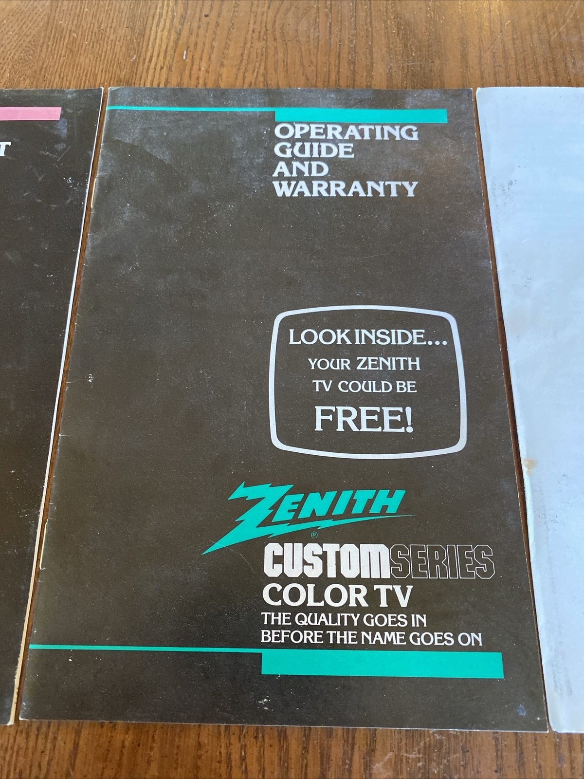 1980’s Zenith Custom Series Color TV Operating Guide Antenna Connection Safety