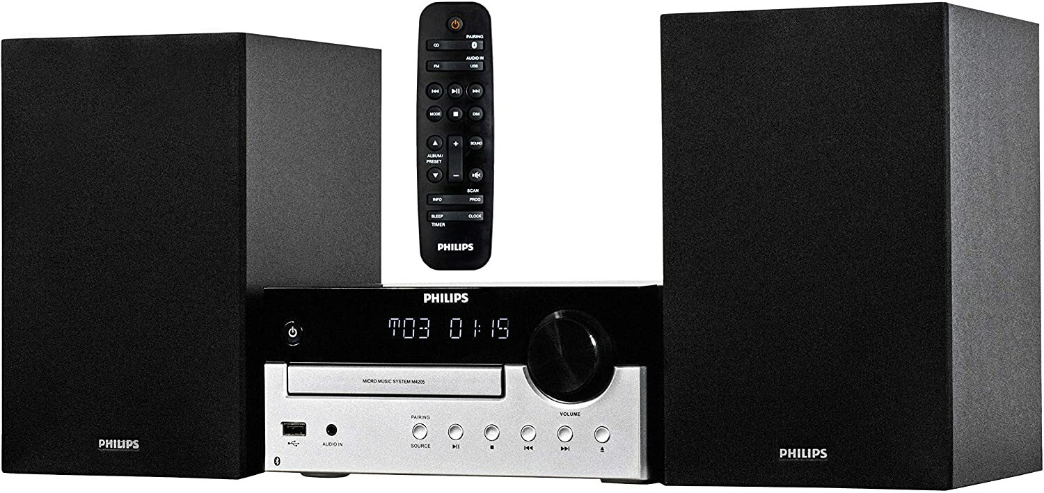 Philips Bluetooth Stereo System with CD Player, MP3,USB, AU in, FM Radio