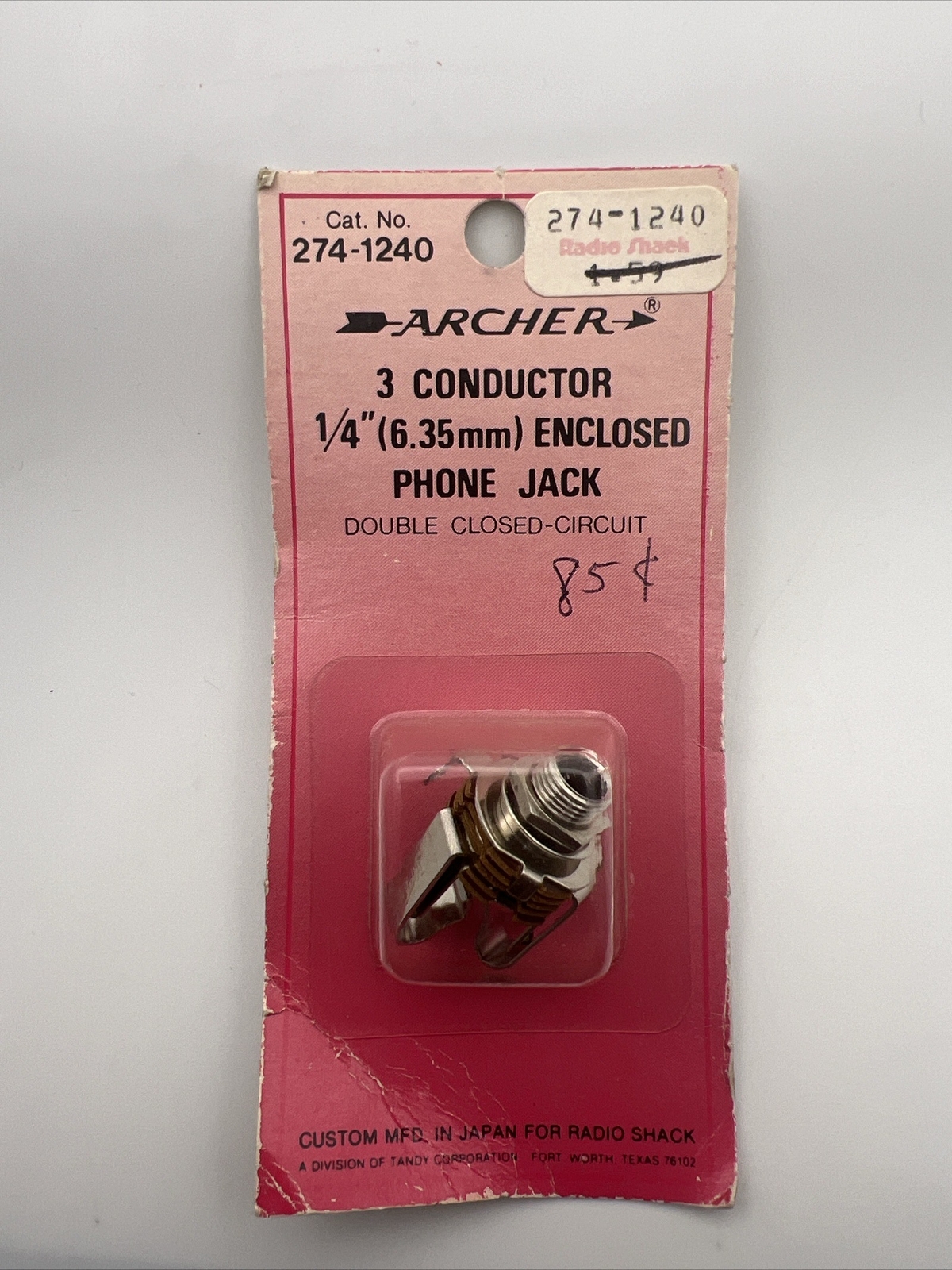 RadioShack Archer 274-1240 3 Conductor 1/4″ Enclosed Phone Jack