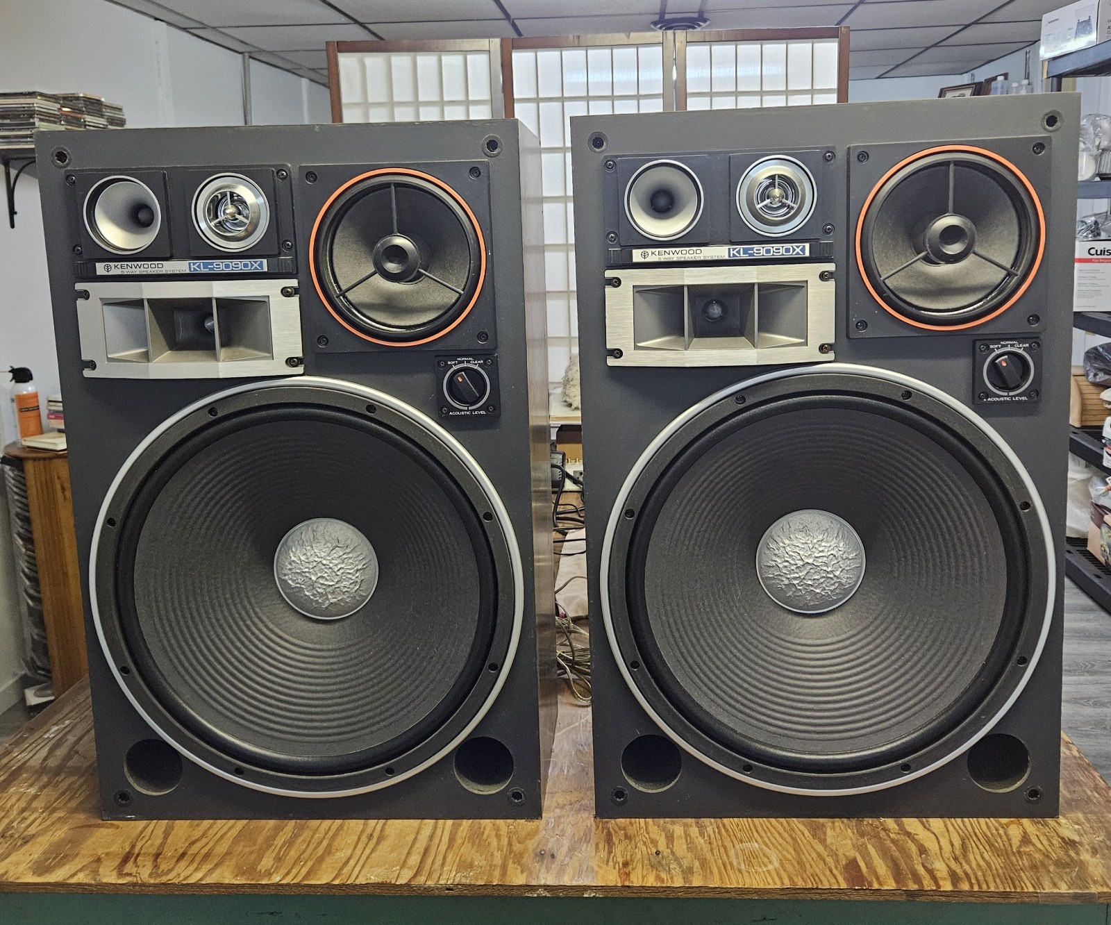 KENWOOD KL-9090X Speakers -Top Of The Line Kenwood Speakers – Nice