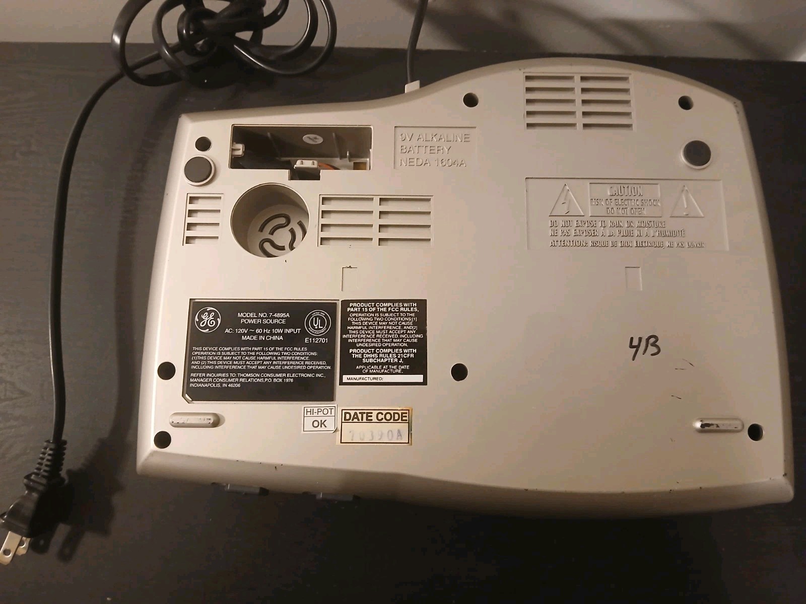 General Electric 7-4895A Rare Vintage Digital CD Player AM/FM Radio Alarm Clock