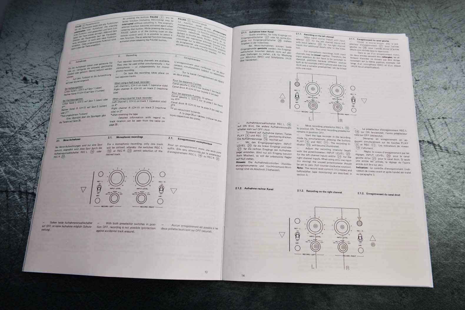 ReVox B77 Reel to Reel Stereo Tape Recorder Player Operating Instructions Manual
