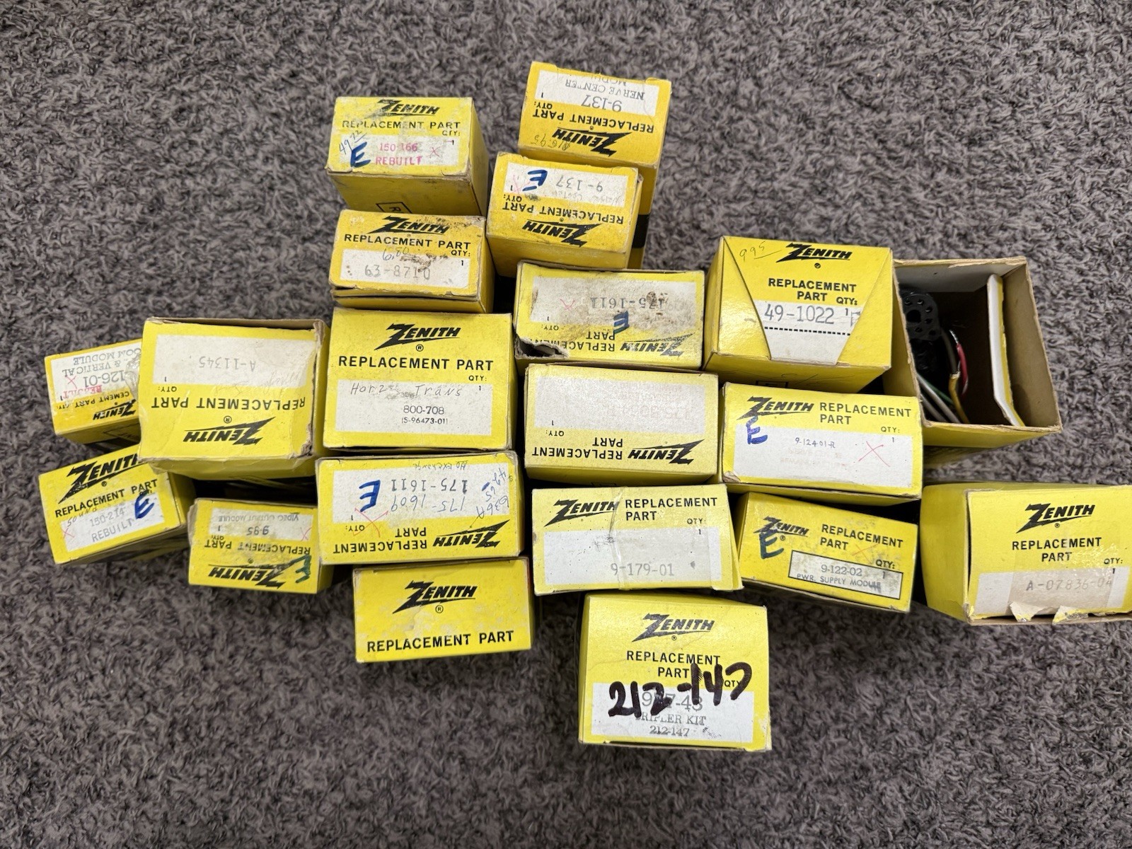 Lot of 20 Vintage Zenith TV Radio Repair Parts Modules Boards Nerve Center Trans