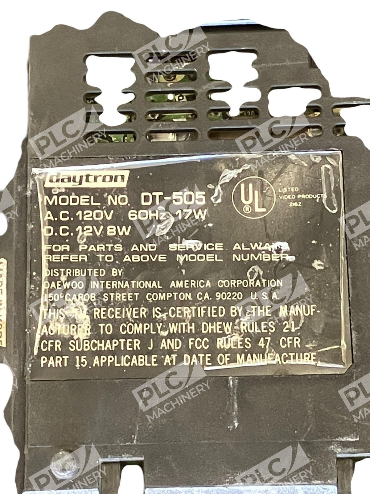 Daytron 120V 17W 12V 8W Portable TV DT-505