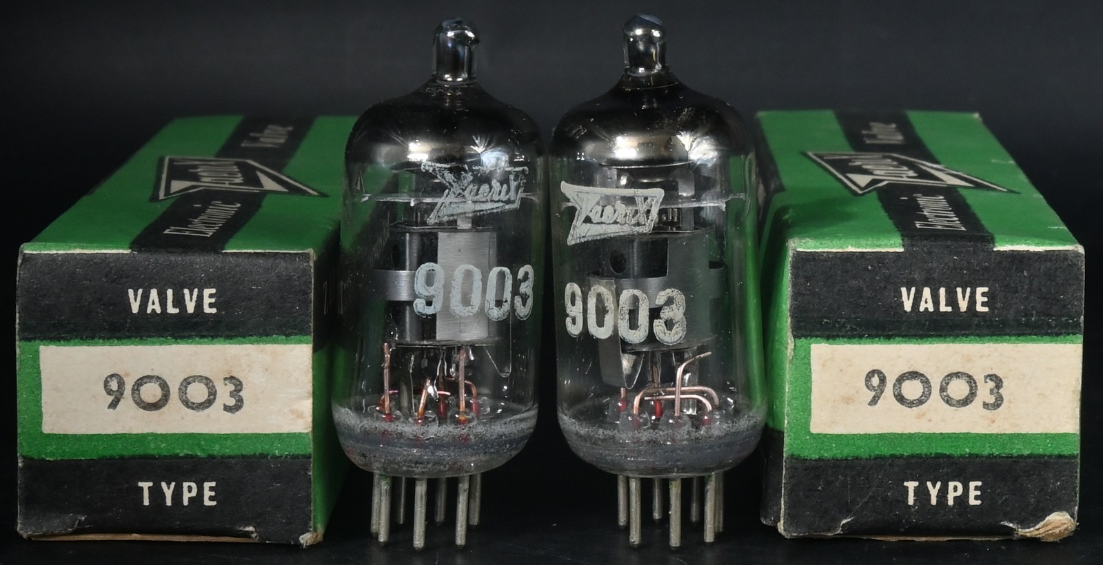 2x NOS ZAERIX 9003/CV665 Top Plate Getter Black Plate Made in USSR
