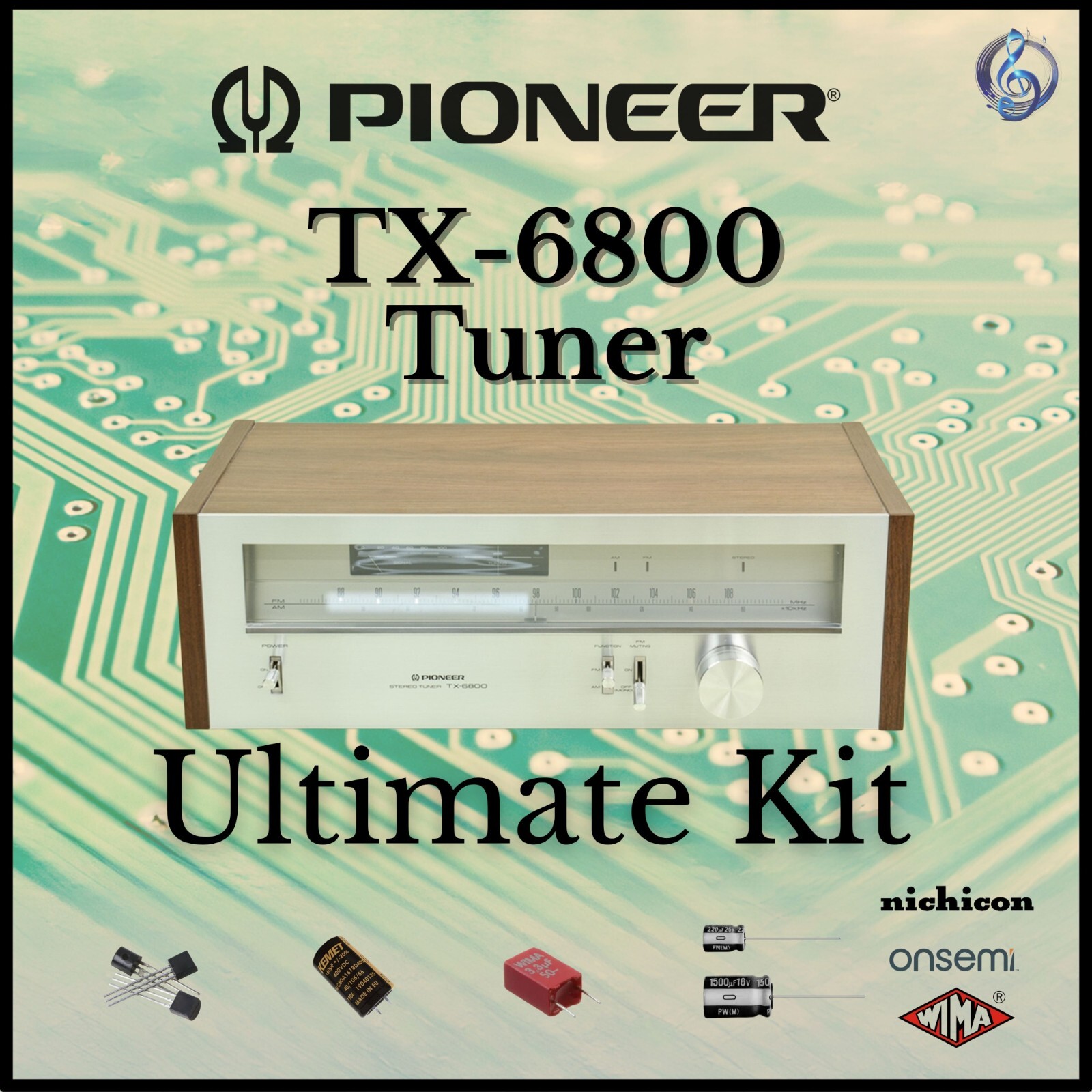 Pioneer TX-6800 Tuner Ultimate Upgrade Kit Genuine Parts Restoration