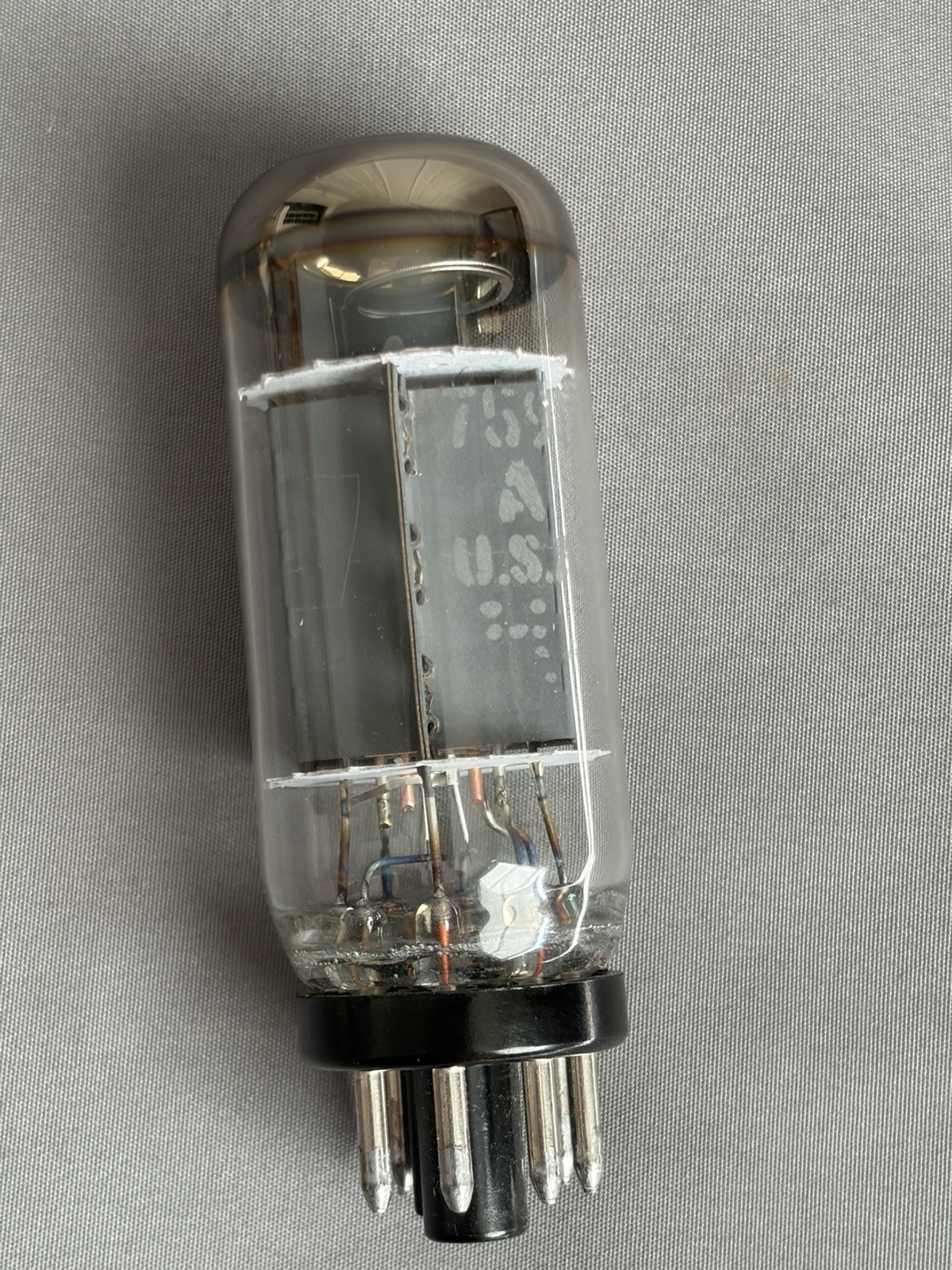 GE 7591A Tube Coin Base top halo getter tests NOS