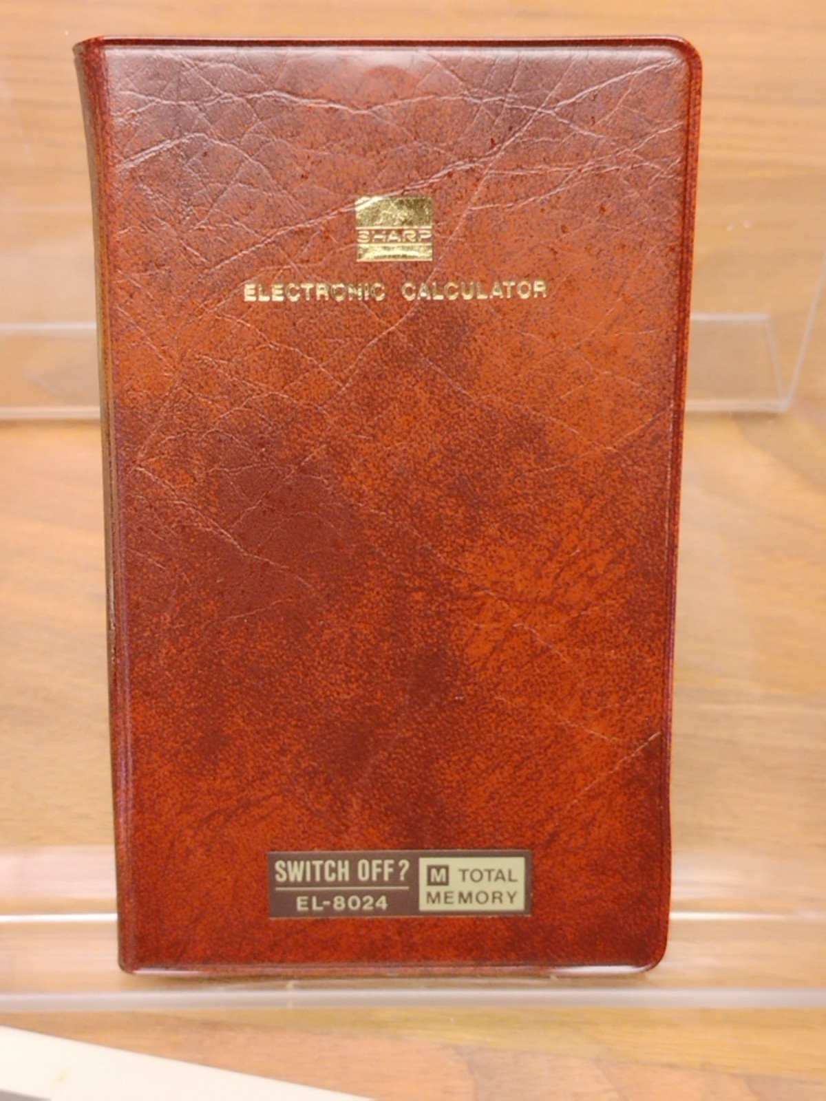 Vintage 1974 Sharp Calculator EL-8024 Leather Case, Manual, Box -Never Used READ