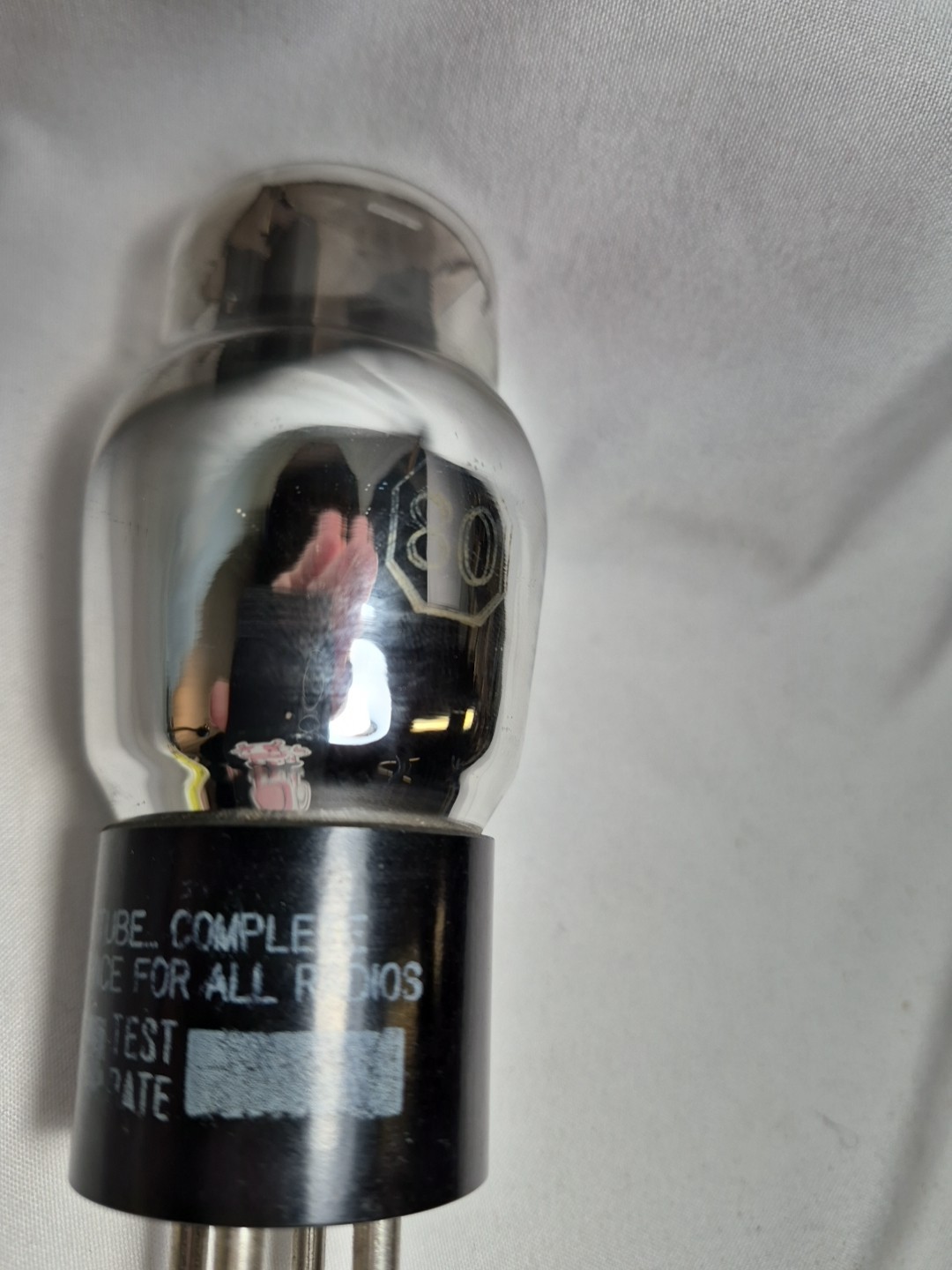 National Union TYPE 80 Rectifier Electronic Tube Vintage * NOT TESTED DBL Black