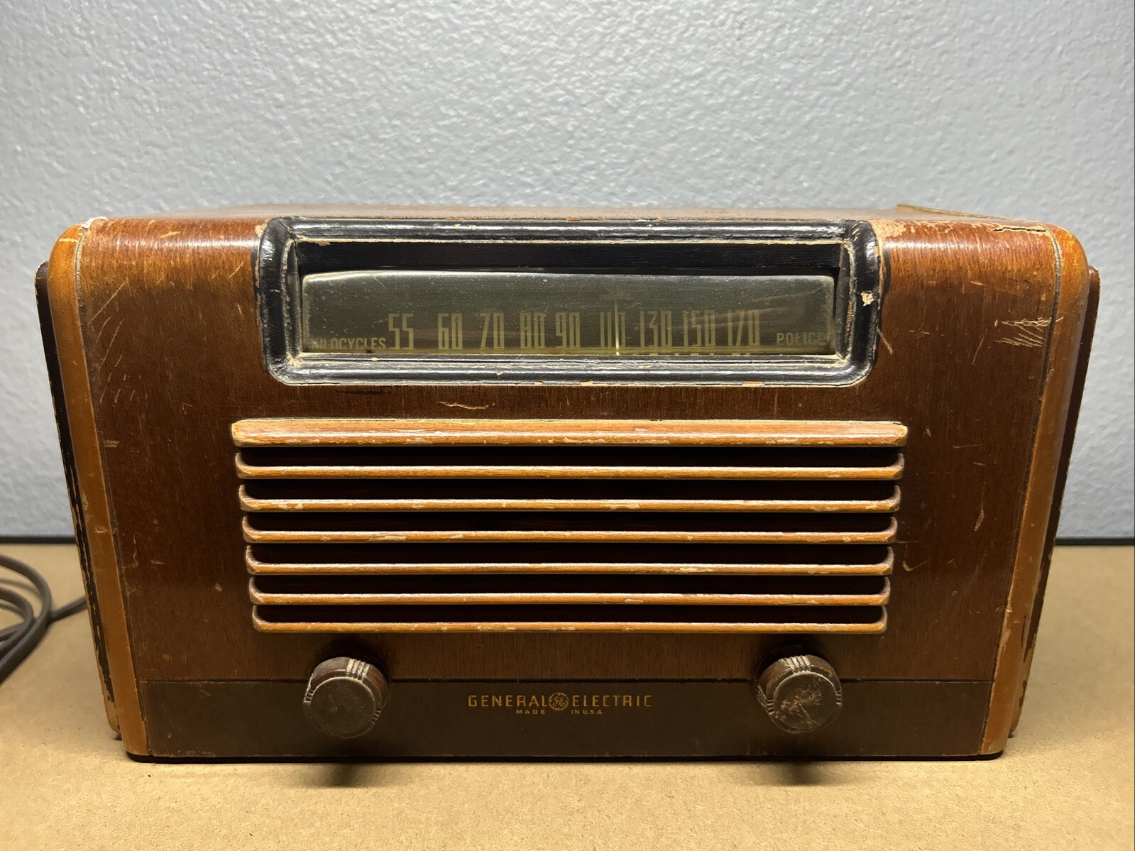 Vintage 1942 GE Universal Receiver LCP 508, USA MADE, Tested, RARE, WW2 Radio