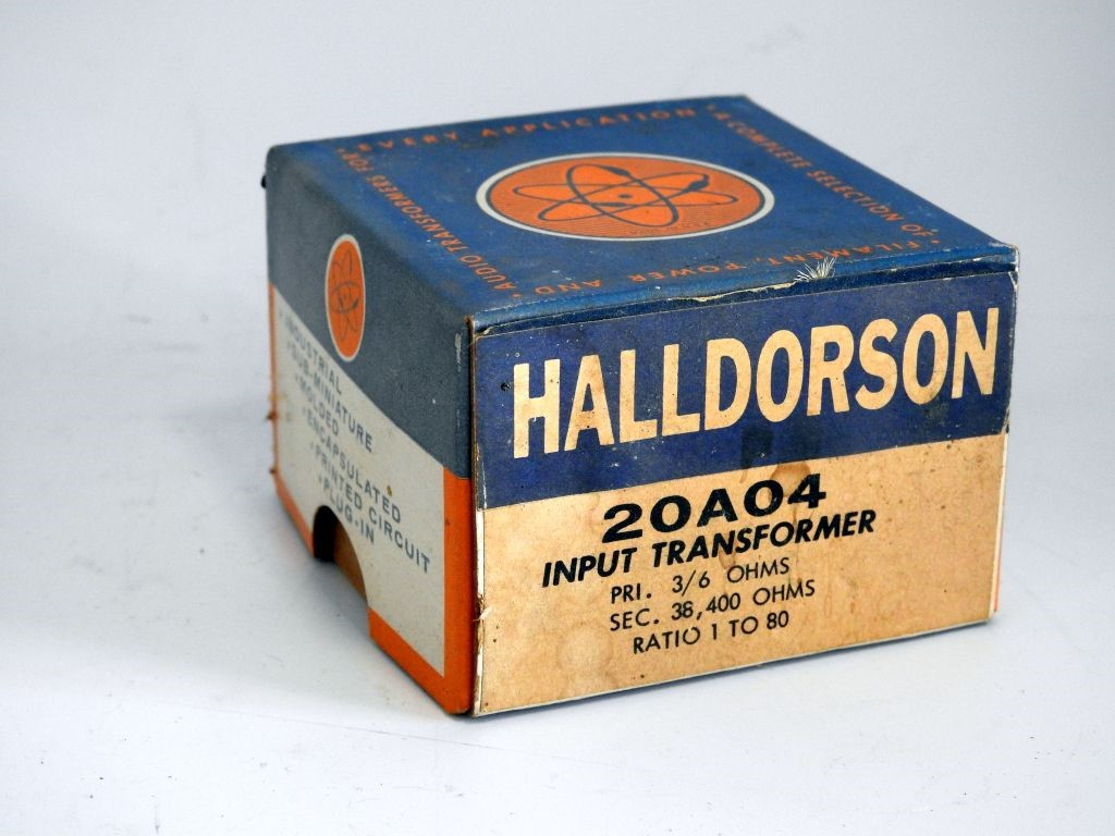 NEW HALLDORSON 20A04 3/6OHM INPUT 36/400OHM TO GRID INPUT TRANSFORMER 1:80 RATIO