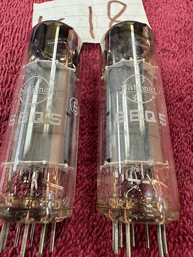 2 National 6BQ5 EL-84 tubes Akai M-8 70X Roberts Scott Fisher amplifiers Tested