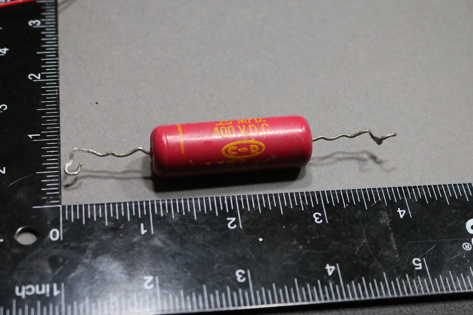 Vintage Cornell-Dubilier Tiny Chief .25 uF 400V DC Capacitor Tube Amp Tested
