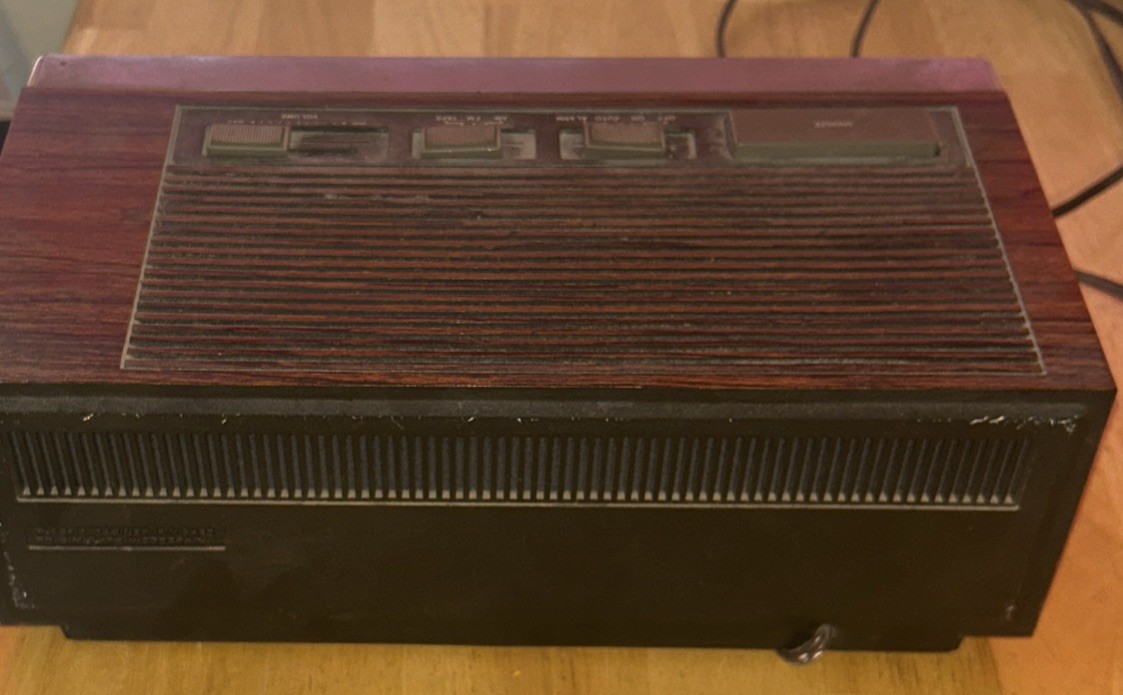Stewart AM FM Vintage Electronic Clock Radio Cassette Player Model ST4895