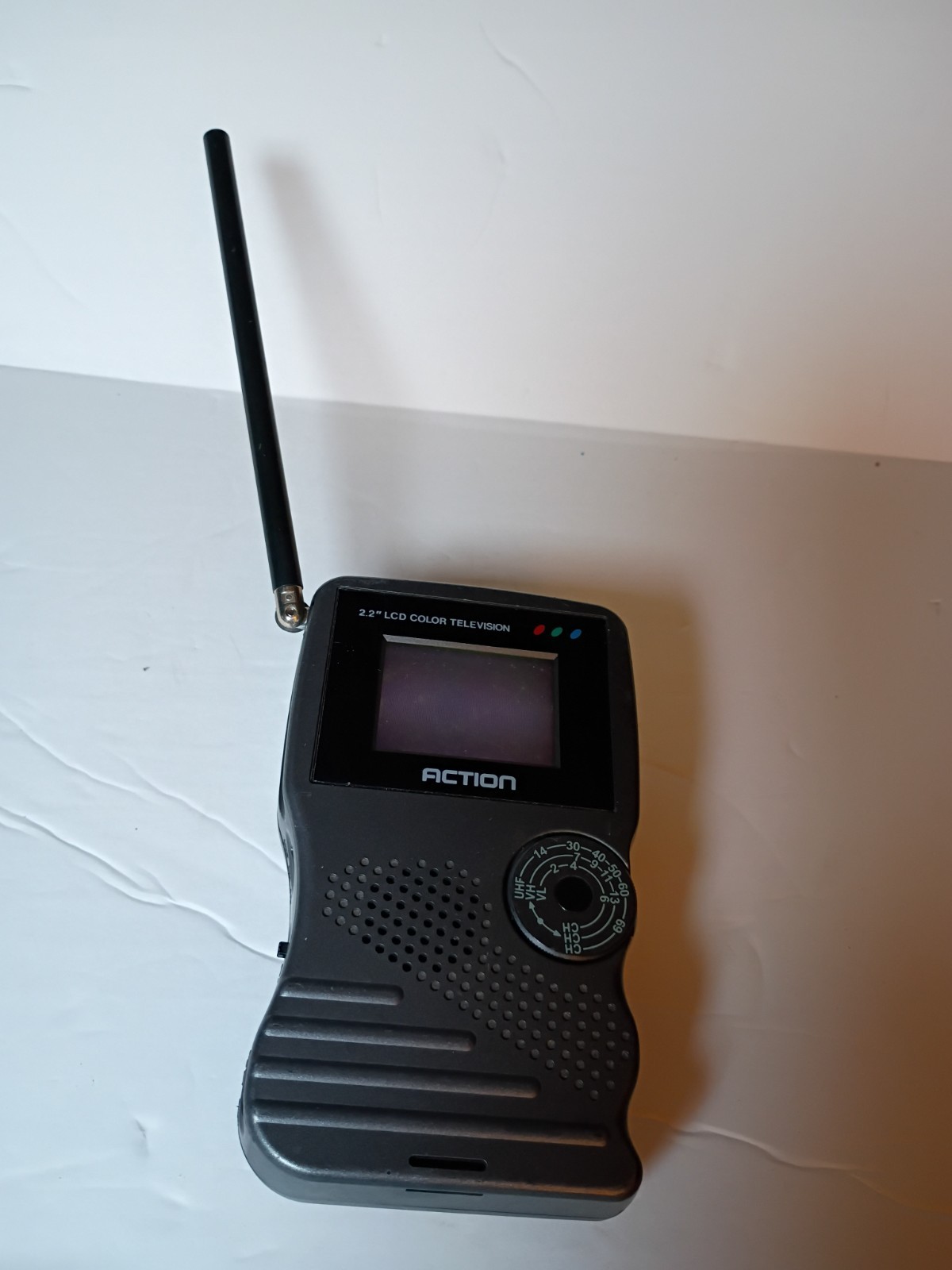 Action ACN-5322 Portable Black & White TV Powers On Vintage Analog