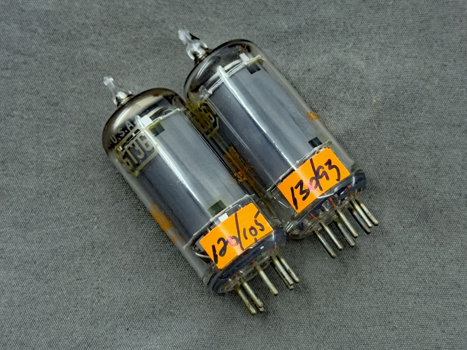 NOS Pair RCA Command 6136 6AU6 Tubes NIB Cond Test NOS Amplitrex