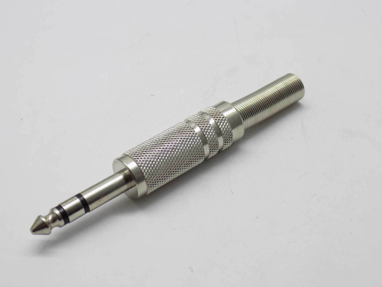 1x Jin Ruh JR0205 6.35mm 1/4″ Male Stereo Metal Plug Audio Cable Connectors