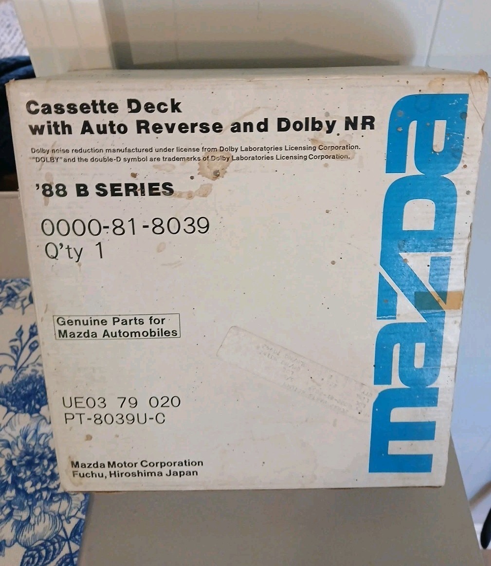 1988 Clarion (PT-8039U)Mazda B SERIES CASSETTE DECK,NEVER USED