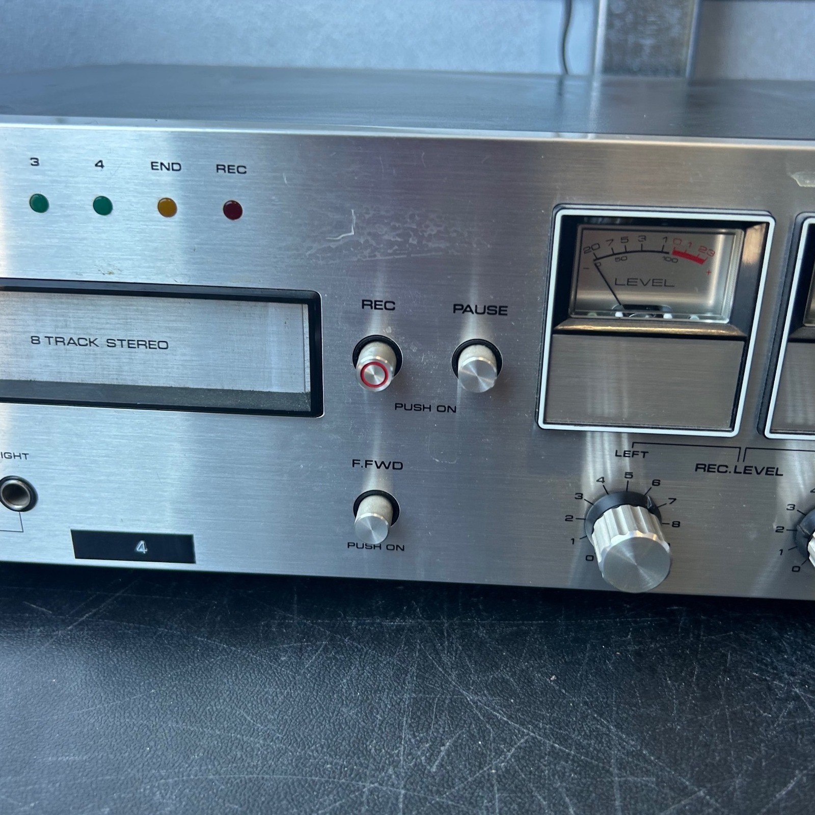 Centrex by Pioneer 8 Track RH-60 Stereo Player Recorder Vintage Wood Silver