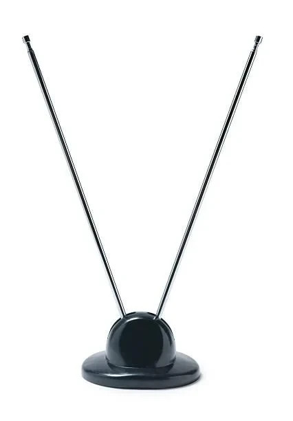 Telescopic FM Antenna Stereo Radio Receiver Indoor Rabbit Ears with 300 Ohm Wire