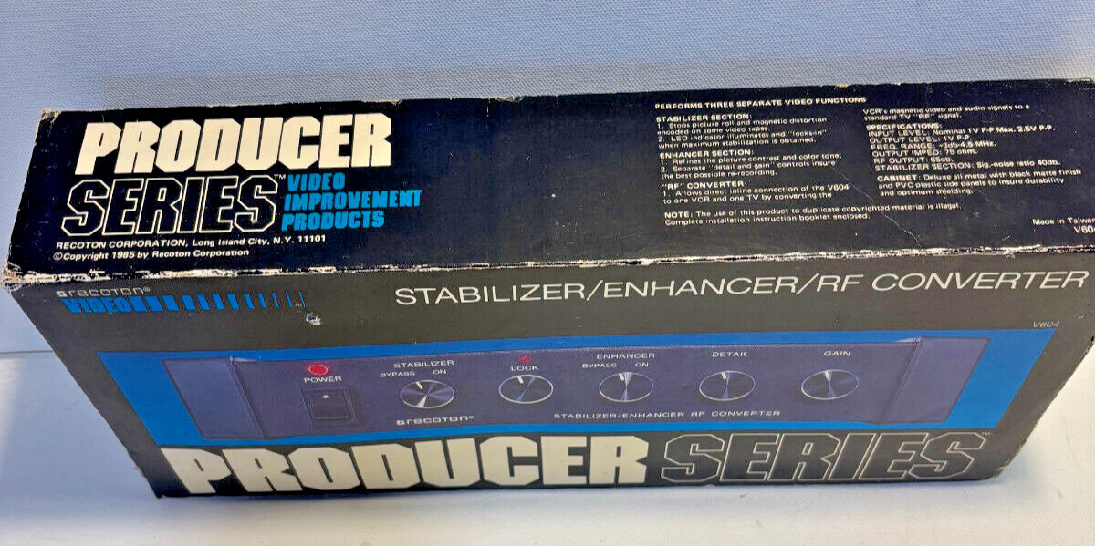 Vintage Producer Series Stabilizer/Enhancer/RF Converter by Recoton Corp. 1985