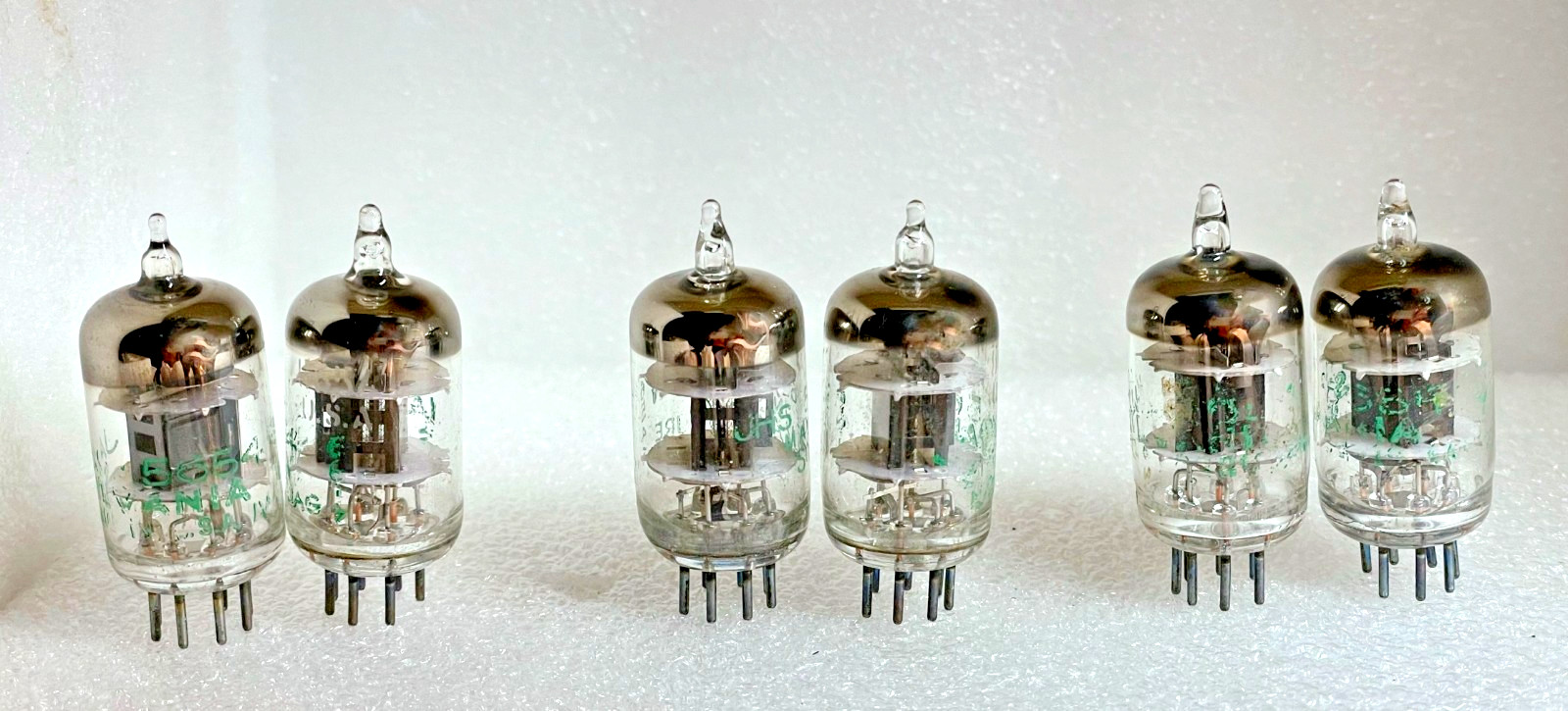 2 tubes Sylvania black 5654 EF95 6AK5W 6J1P LITTLE DOT FX AUDIO matched pair
