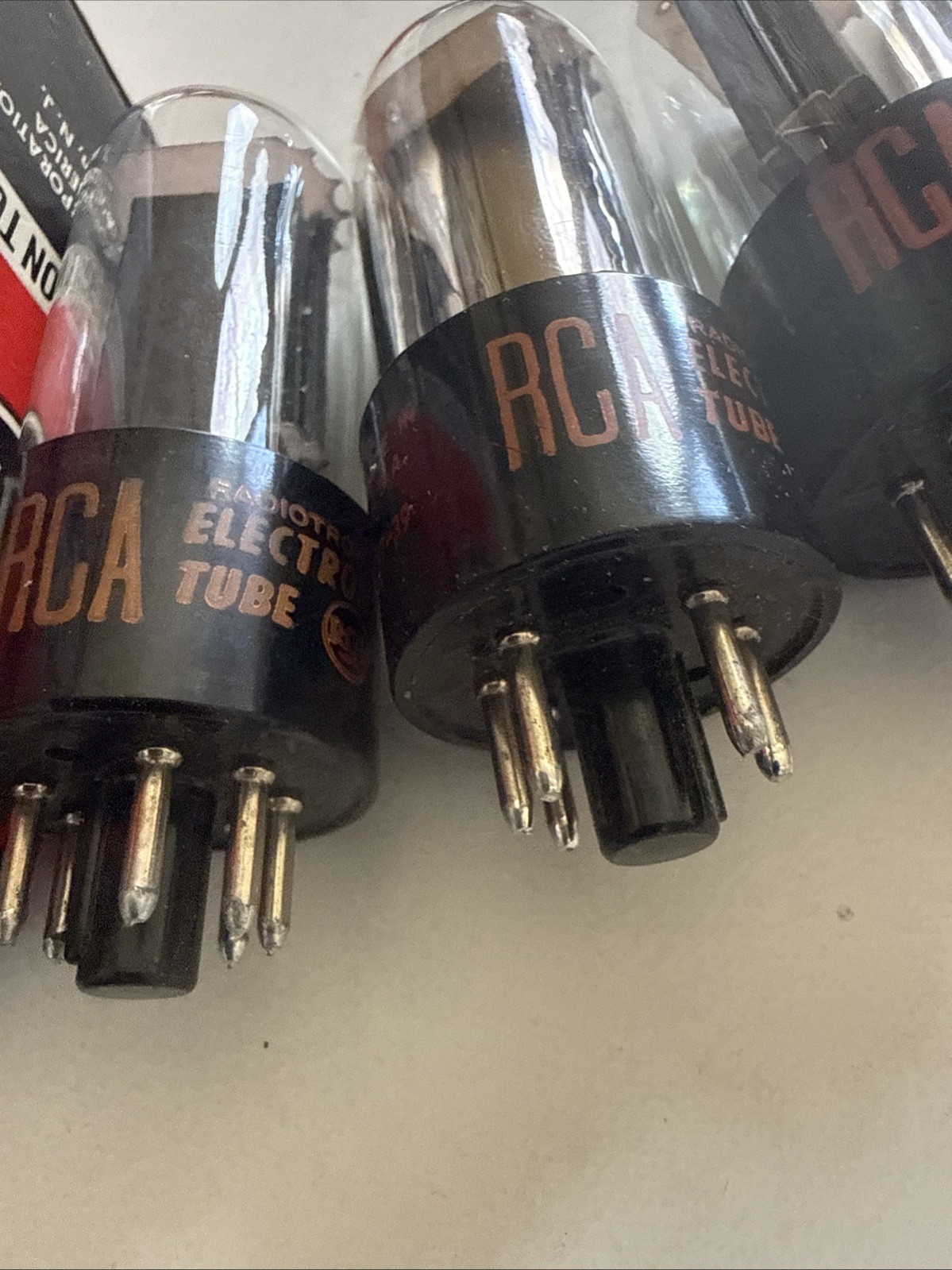 Lot Of 4: 6W6GT 6dg6gt NOS RCA Black Plate Beam Power Tubes T21