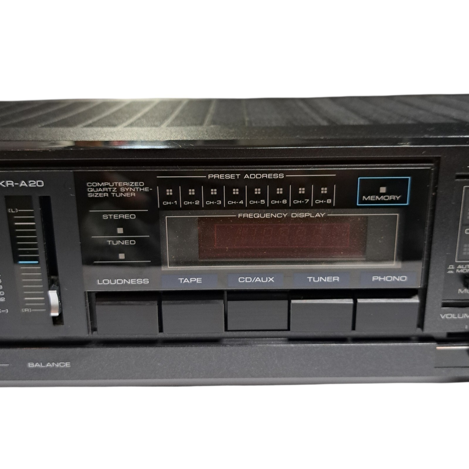 Vintage Kenwood KR-A20 AM/FM Stereo Receiver Graphic Equalizer Phono Input Works