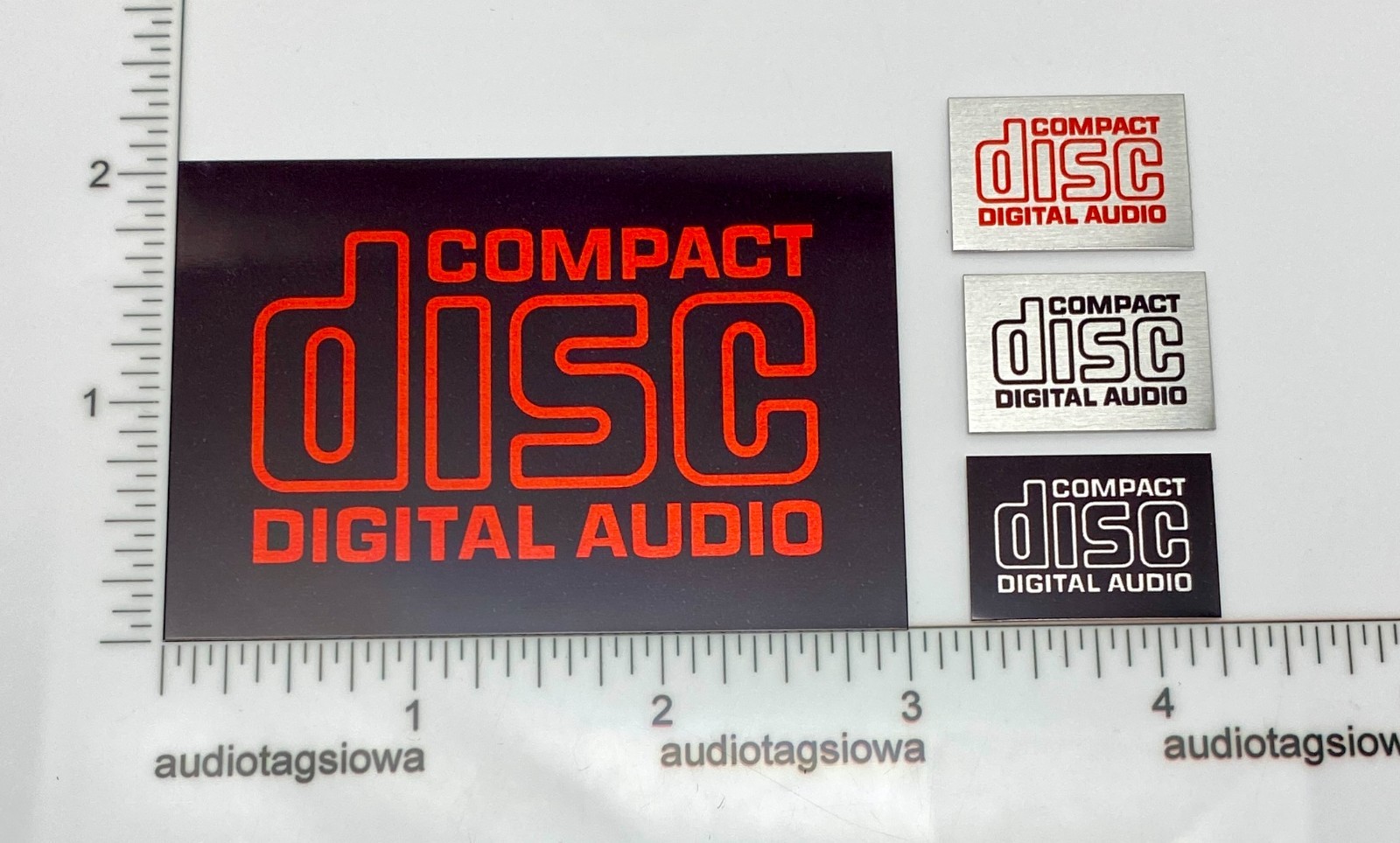 Compact Disc Digital Audio 4 Pieces Custom Made Aluminum Self Stick