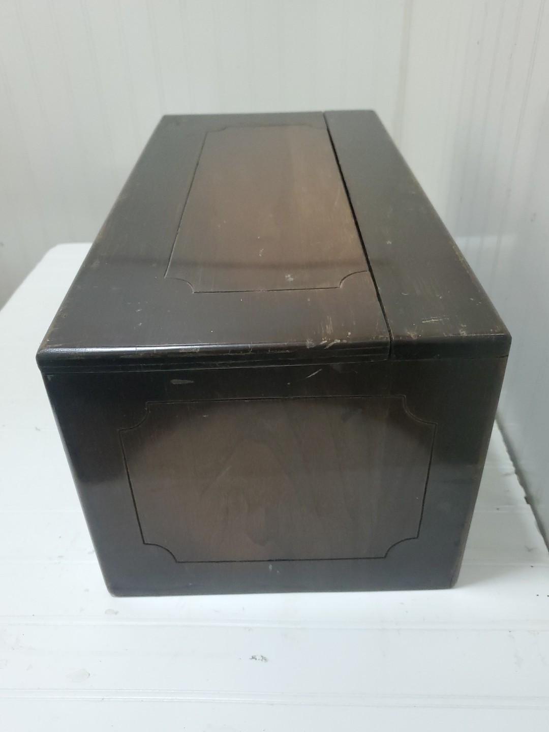 Antique 1926 Stewart Warner Model 345 Tube Battery Radio Wooden Cabinet Untested