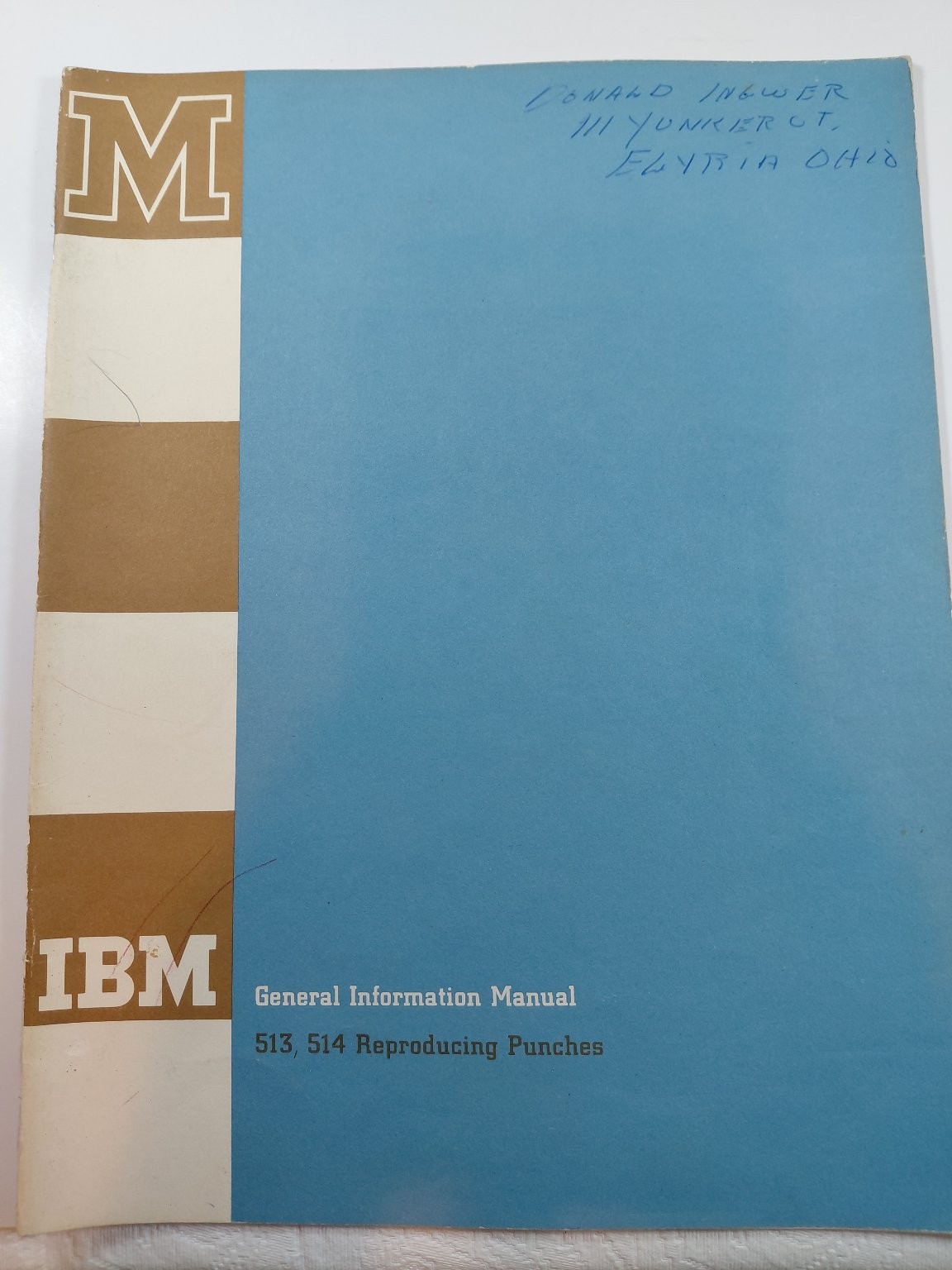 IBM Manual 513 514 Reproducing Punches 1958 Illustrated Paperback
