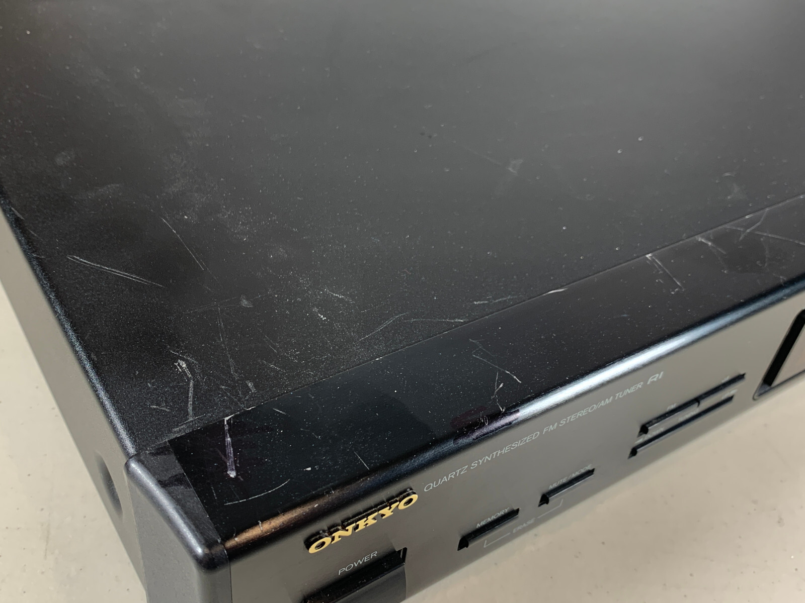 READ Warp Buttons Tested WORKS Onkyo T-401 Quartz Synthesized FM Stereo AM Tuner