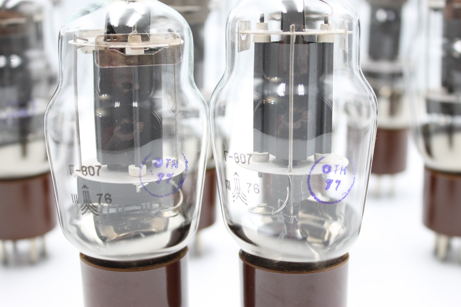 2 PCS G-807 / VT-100 / QE06/50 / 6BG6G. Generator Beam Tetrode.Brown Base.NOS.