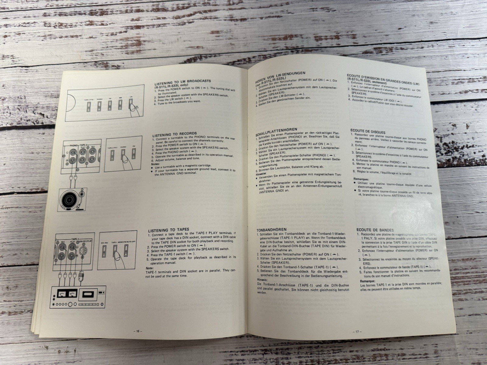 Vintage Genuine JVC Stereo Receiver R-S11 / R-S33 Instruction Book – Japan