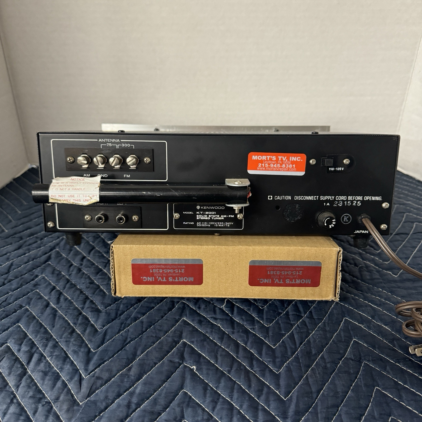 KENWOOD KT-2001 VINTAGE ANALOG AM/FM STEREO TUNER – SERVICED – CLEANED – TESTED