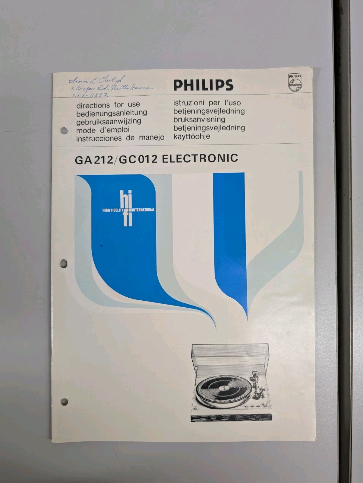 Philips Ga212/Gc012 Electronic Service Manual D-5521
