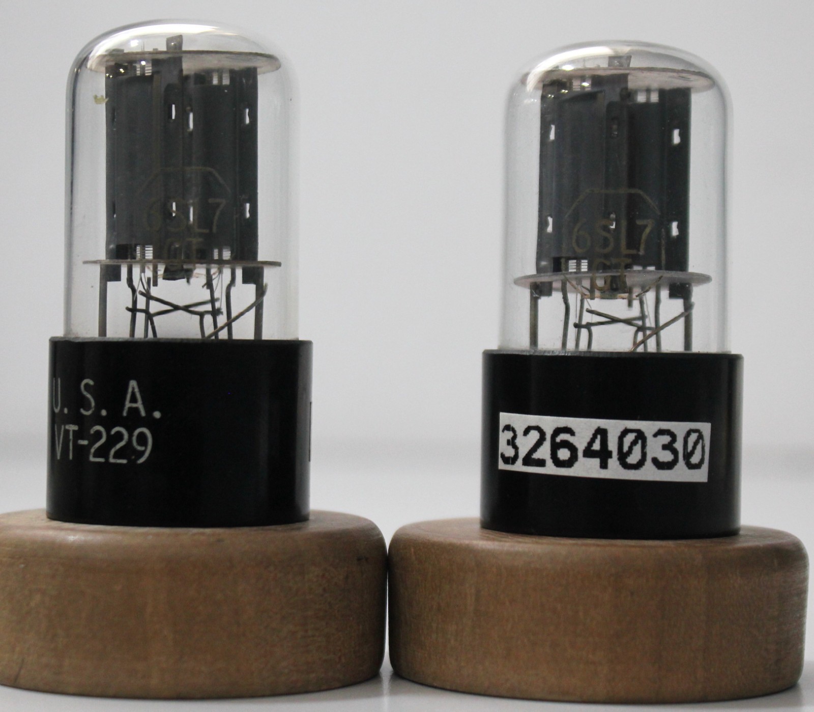 6SL7GT-JAN-CHS/ECC35/VT229 RCA Amplitrex Qty 1 Matched Pair # 3264002-30
