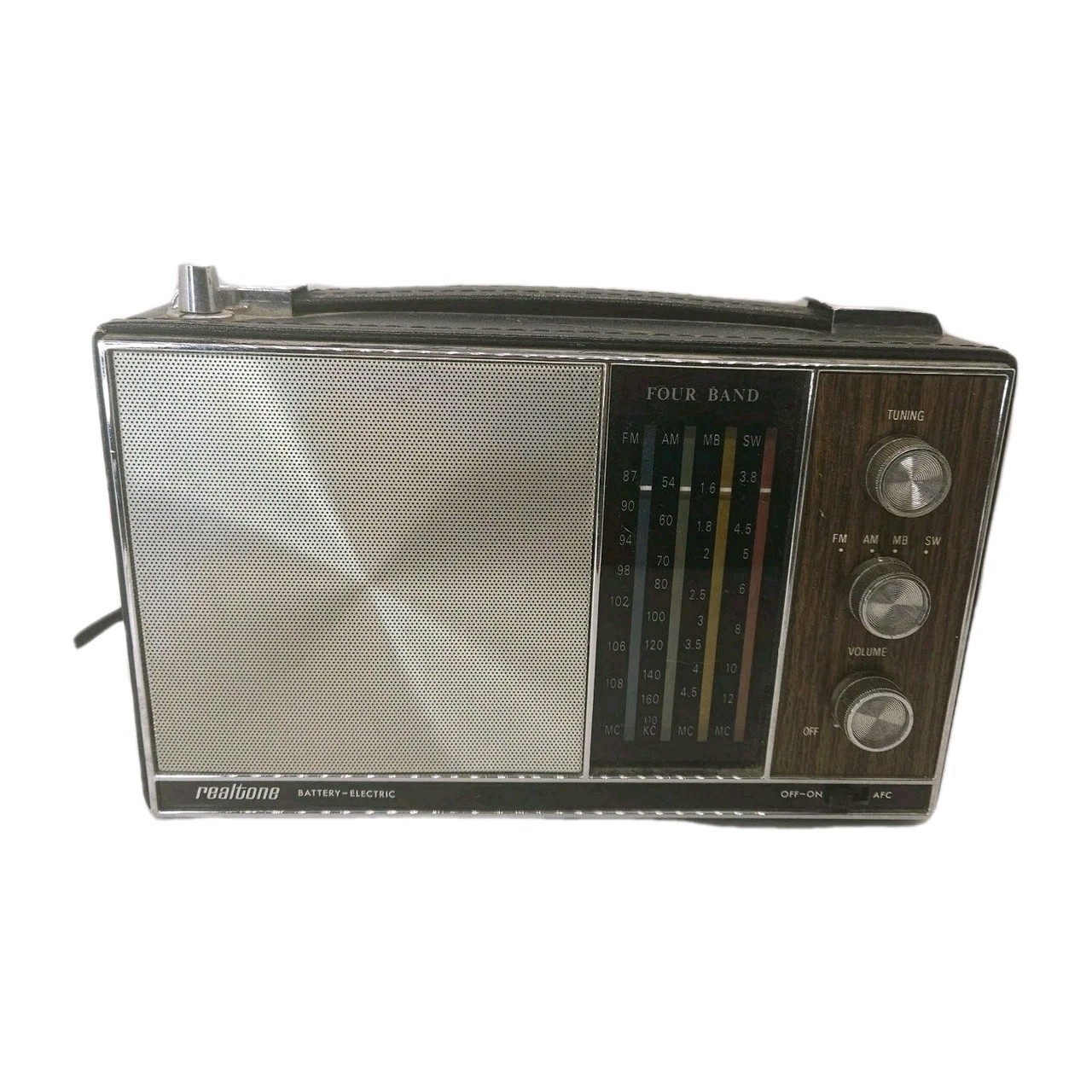 Realtone Vintage Transistor Multi Band Radio AM /FM /Marine /SW 1970’S Working