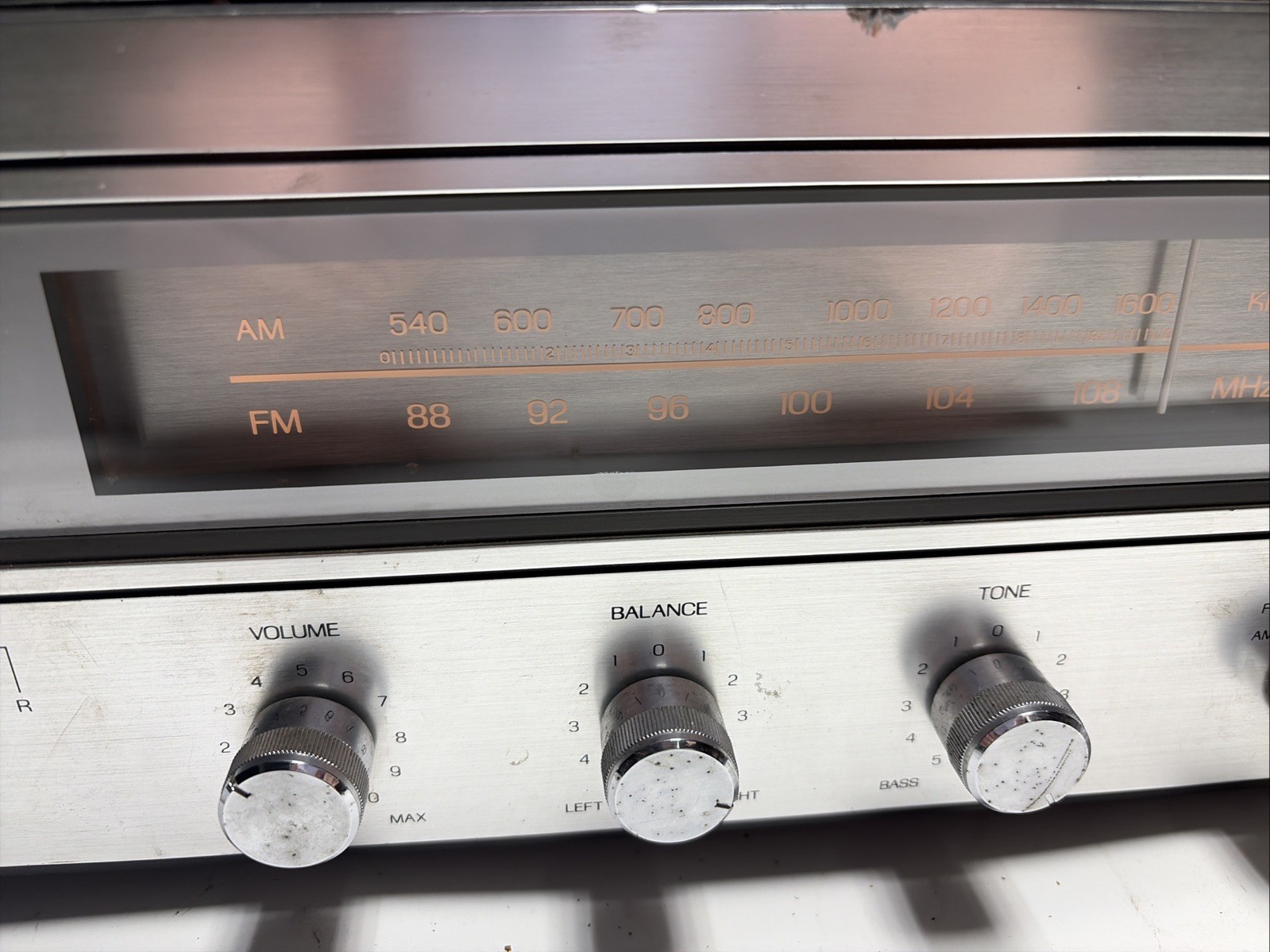 SEARS AM FM Stereo System Electronic Frequency Display Tape Powers On Repair