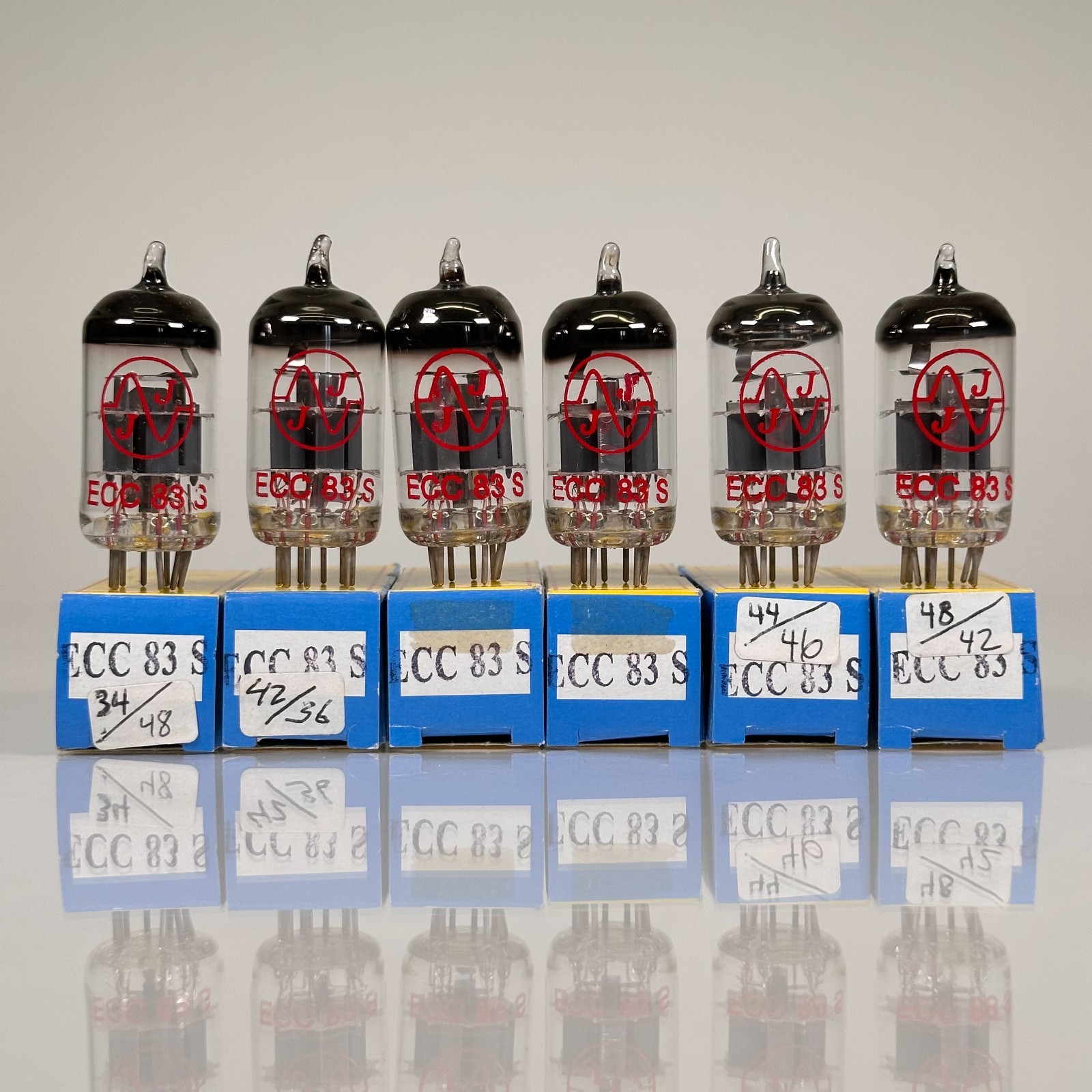 (NOS) JJ Electronic ECC83S Preamp Tubes Package Vacuum (Lot of 6)