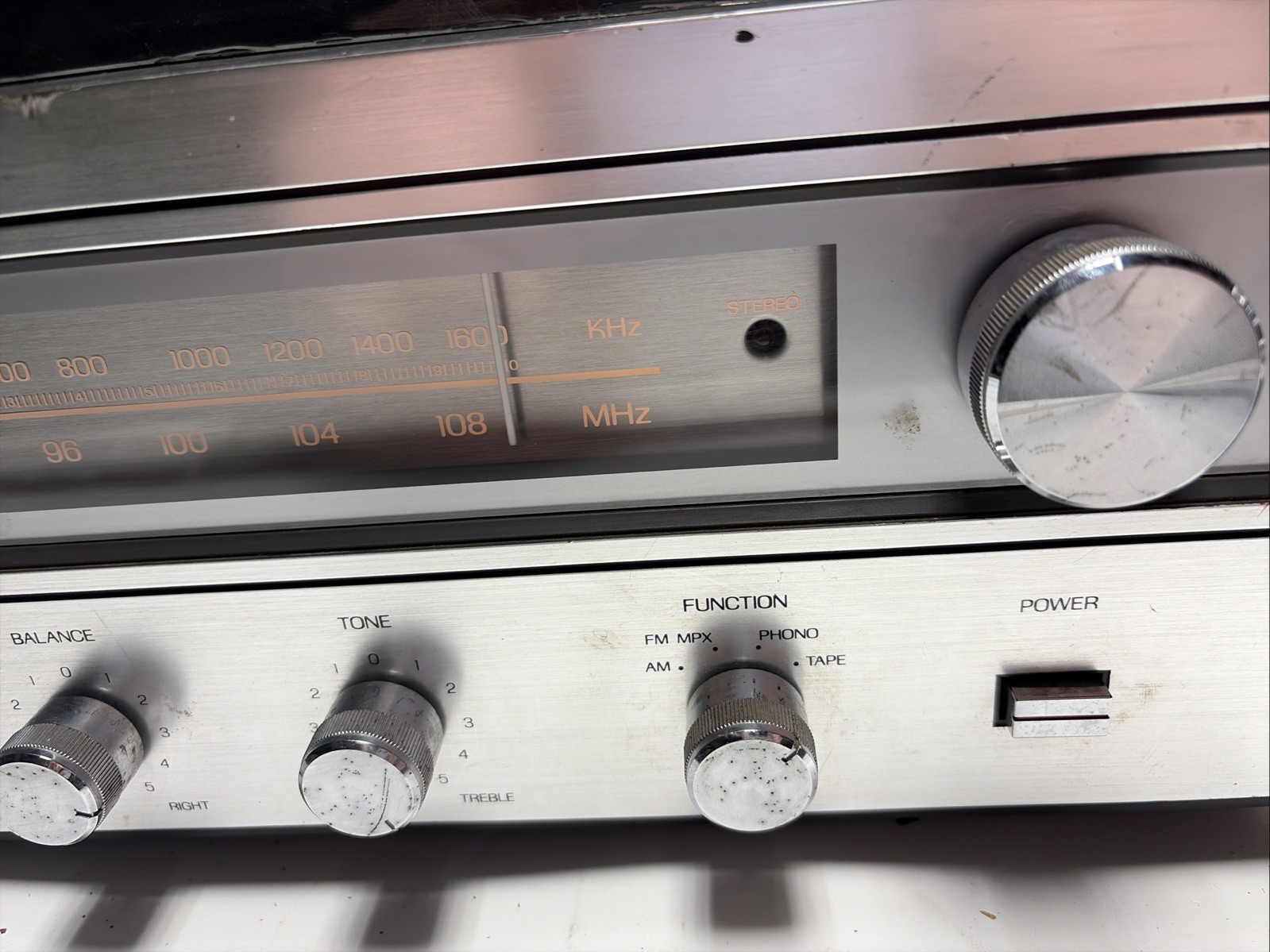 SEARS AM FM Stereo System Electronic Frequency Display Tape Powers On Repair