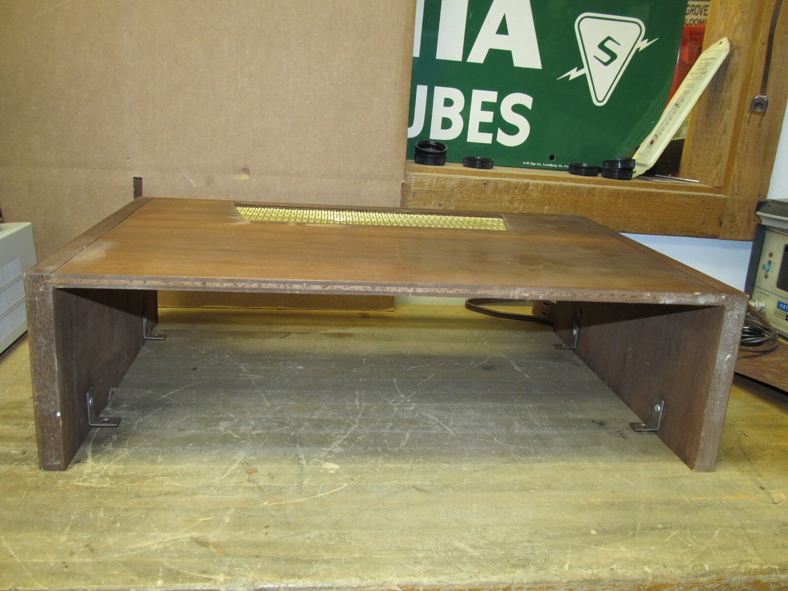 Vintage Large Stereo Tuner, Amplifier, Receiver Wood Case Cabinet #3