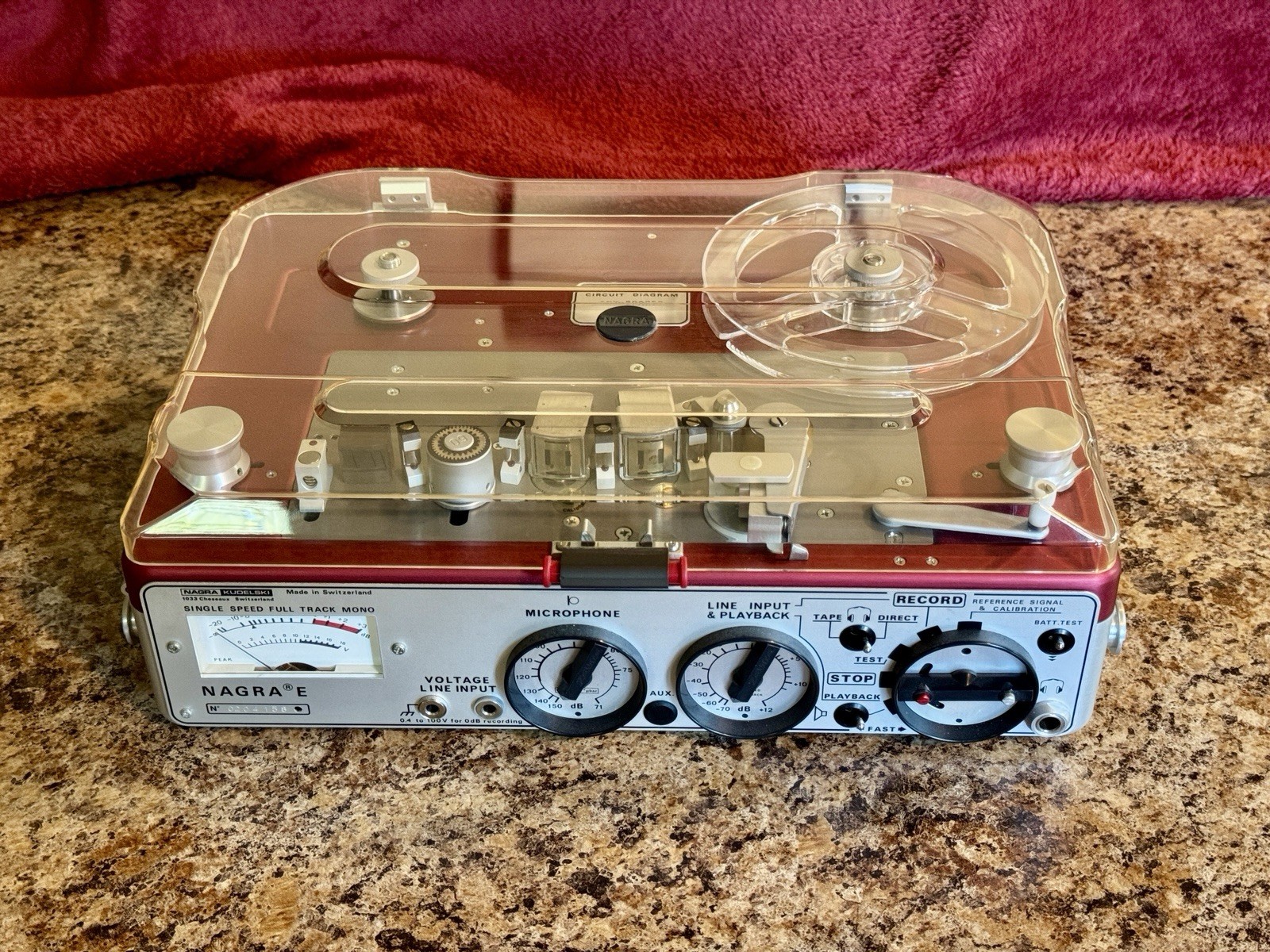 Nagra E Tape Recorder – CLEAN w Power Supply, Original Case, Tape, Take-up Reel