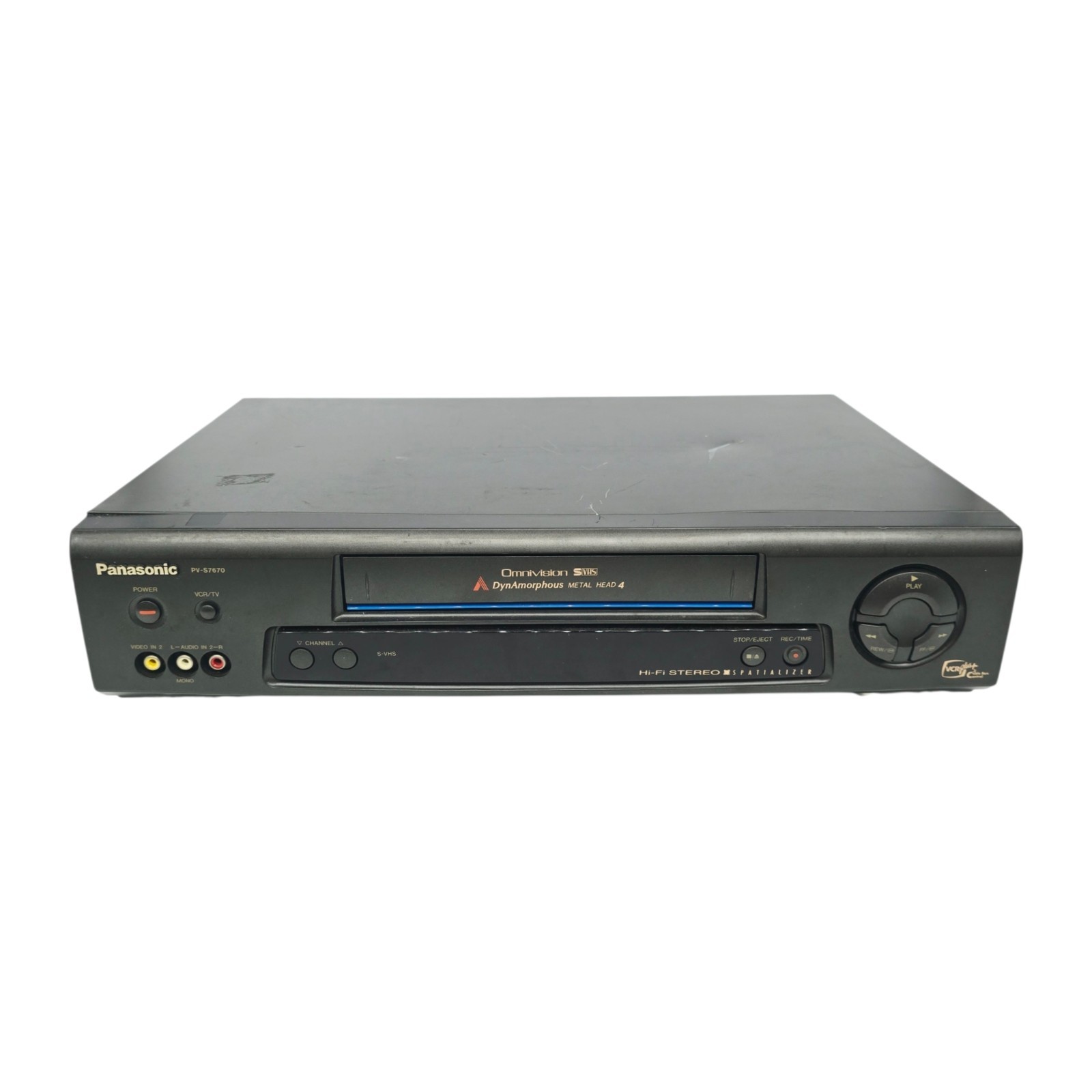 Panasonic PV-S7670 S-VHS Player Recorder 4-Head Hi-Fi VCR Blue Line No Remote