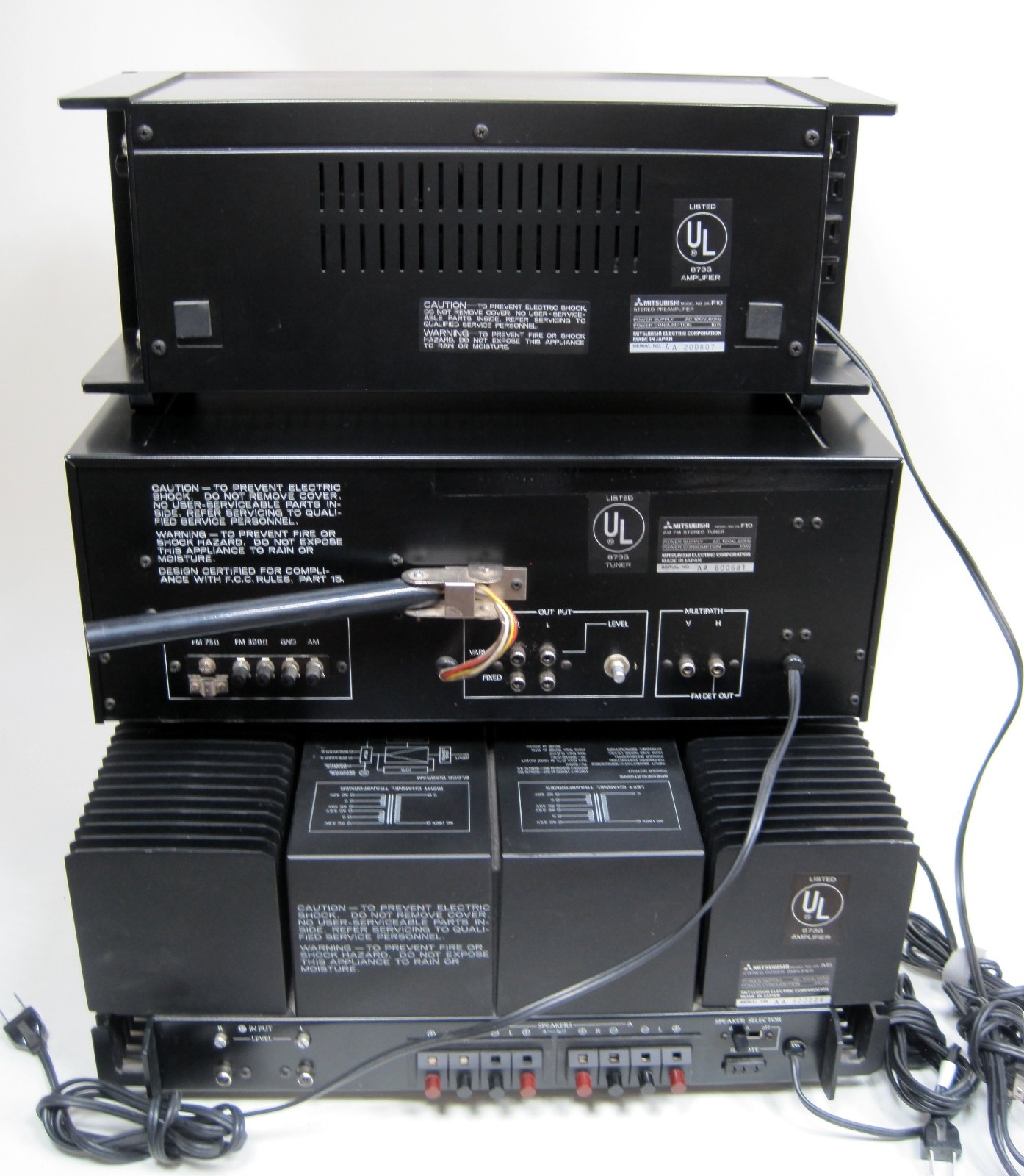 Mitsubishi DA-F10 DA-P10 DA-M10 DA-A15 Vintage Amplifier Preamplifier Tuner
