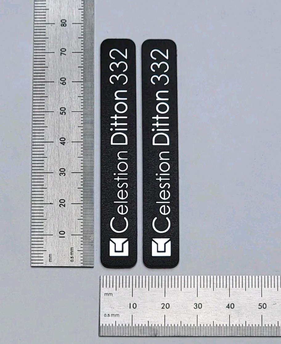 Celestion Ditton 332 Speaker Badge Logo Emblem Premium 3D Pair With Adhesive