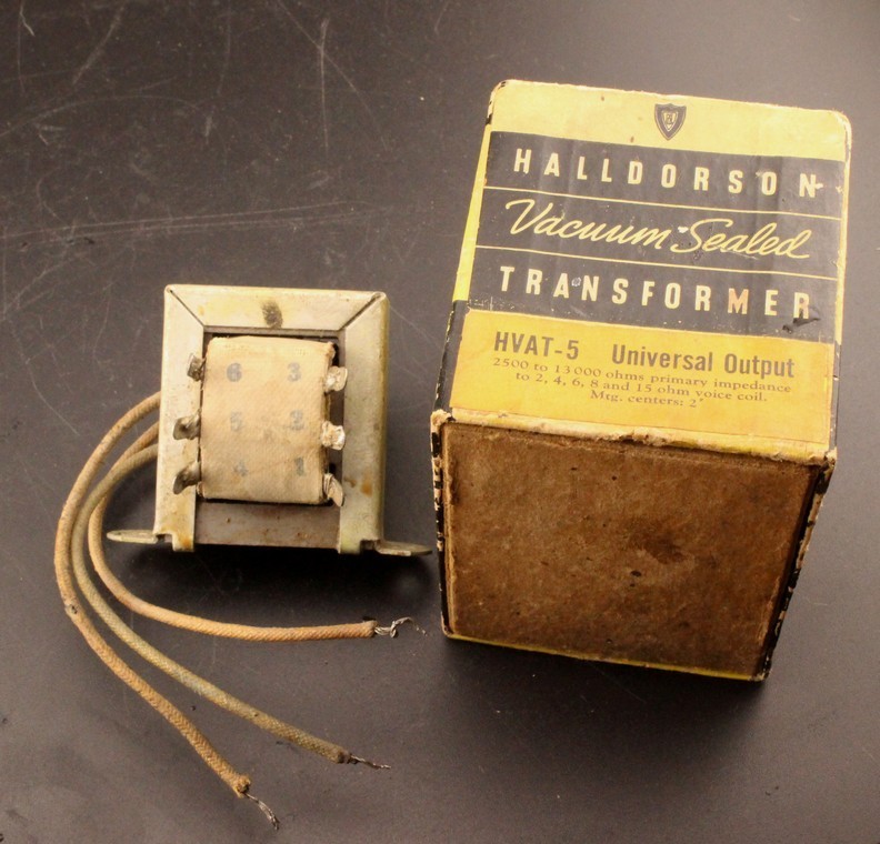 Good Boxed HALLDORSON HVAT-5 8 Watt Antique Radio Audio Output Transformer